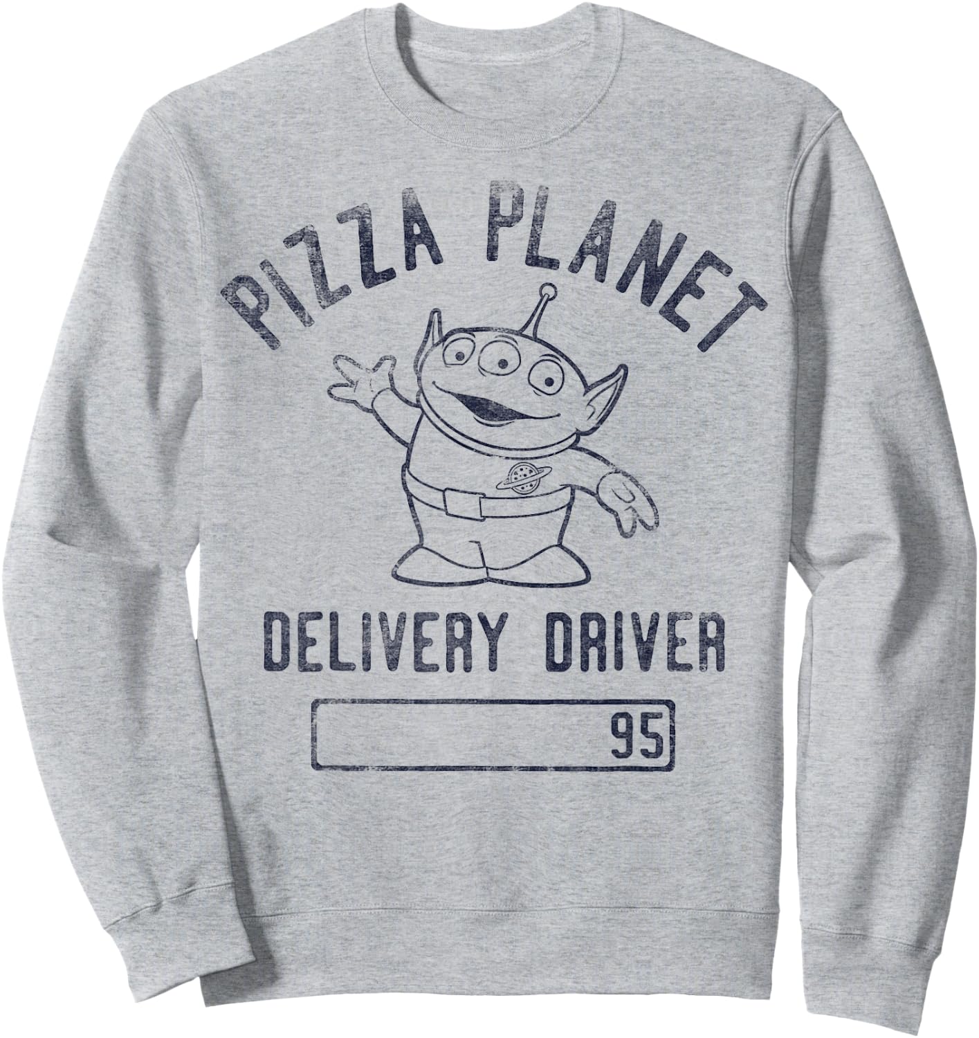 Disney Pixar Toy Story Pizza Planet Driver Alien Sweatshirt - Sweatshirt | Ash