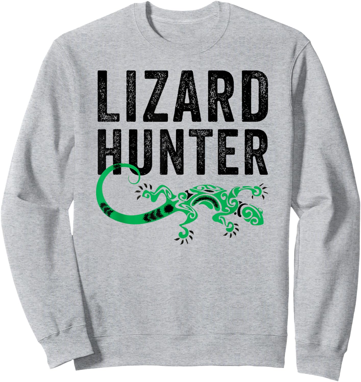 Lizard Hunter Funny Reptile Lovers Children's Gift Sweatshirt - Sweatshirt | Ash