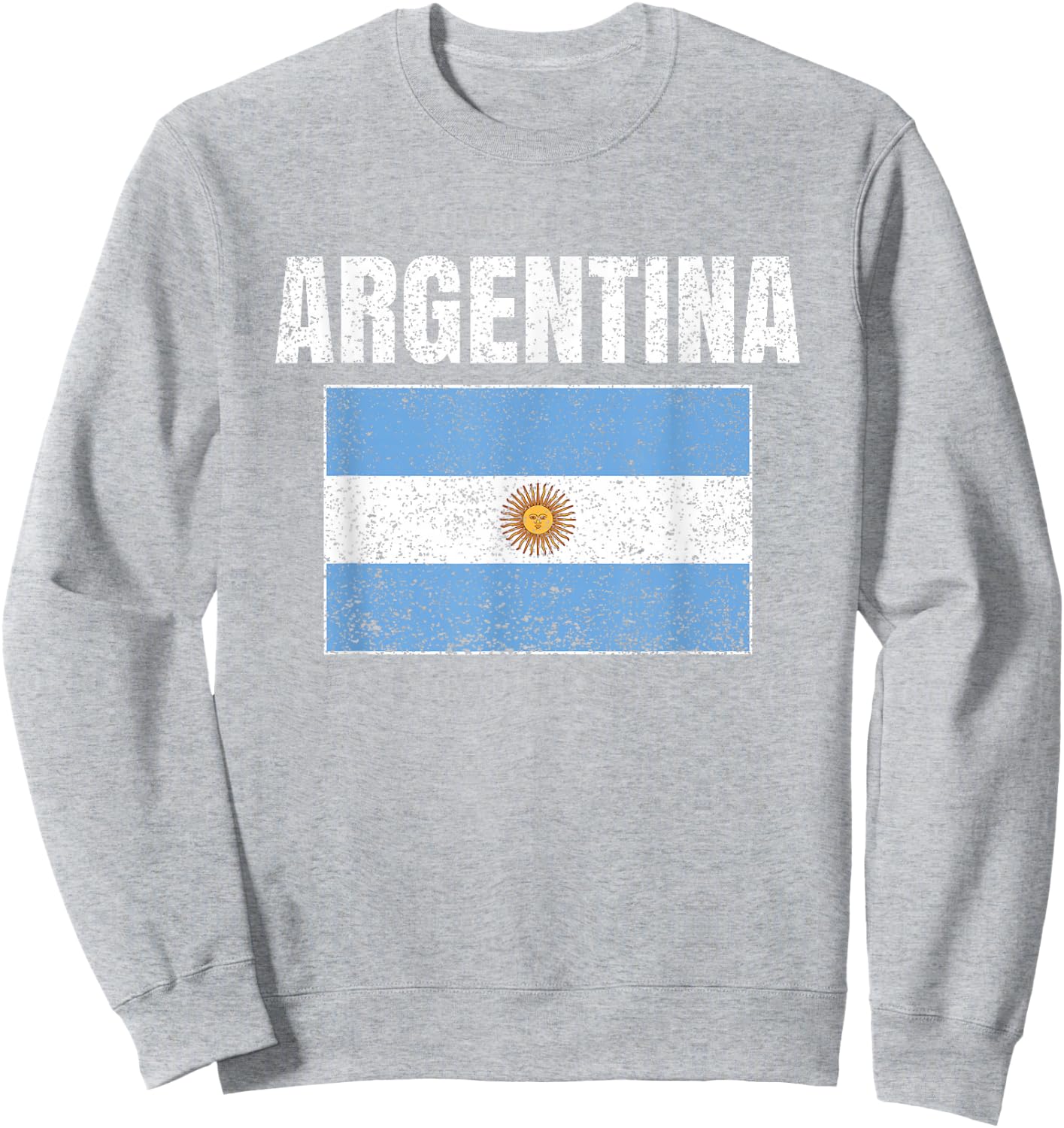 Argentinian Flag Vintage Argentina Map Country Gift Sweatshirt - Sweatshirt | Ash