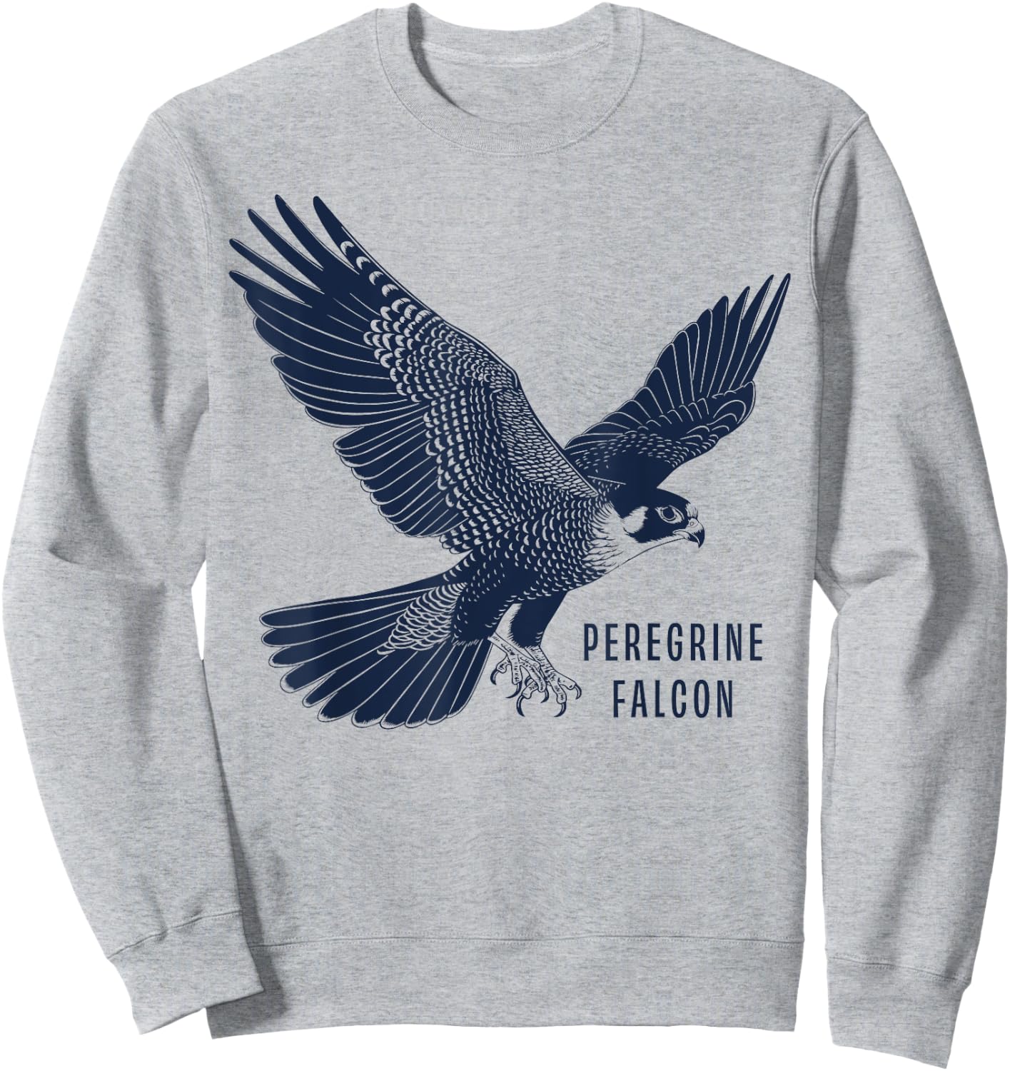 Peregrine Falcon Gifts Falconer & Falconry Gear Peregrine Falcon -Adult Grey Small Classic Fit Short Sleeve Sweatshirt - Sweatshirt | Ash