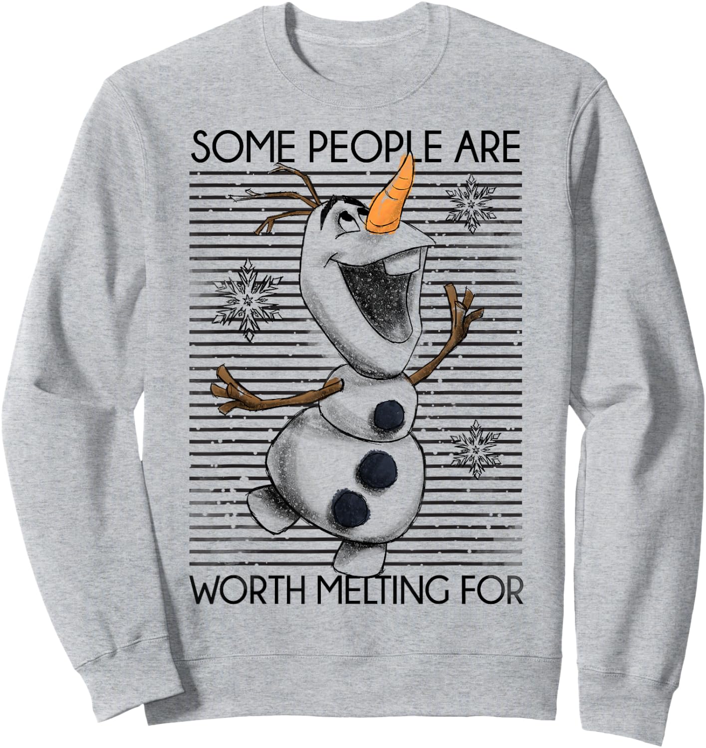 Disney Frozen Olaf Some People are Worth Melting for Sweatshirt - Sweatshirt | Ash