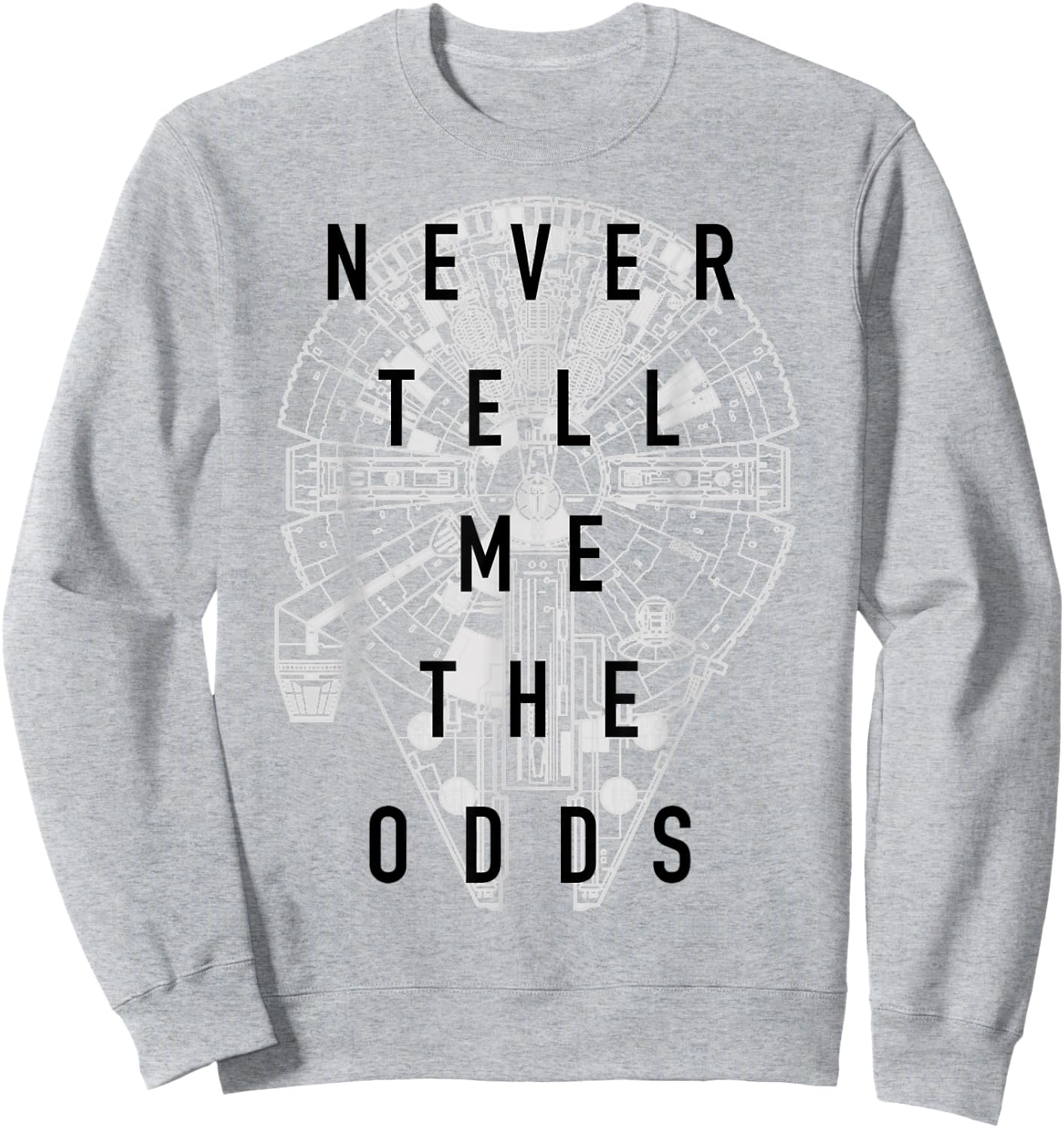 Star Wars Millennium Falcon Never Tell Me The Odds Sweatshirt - Sweatshirt | Ash