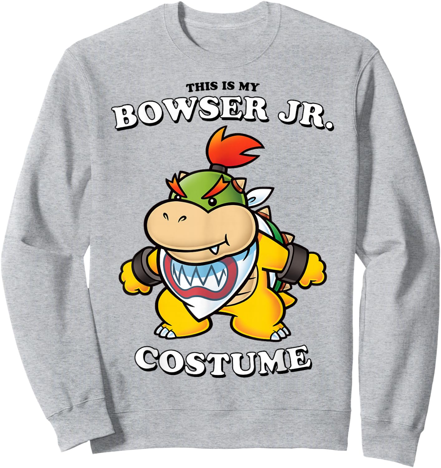 Super Mario Bros Halloween This Is My Bowser Jr. Costume Sweatshirt - Sweatshirt | Ash