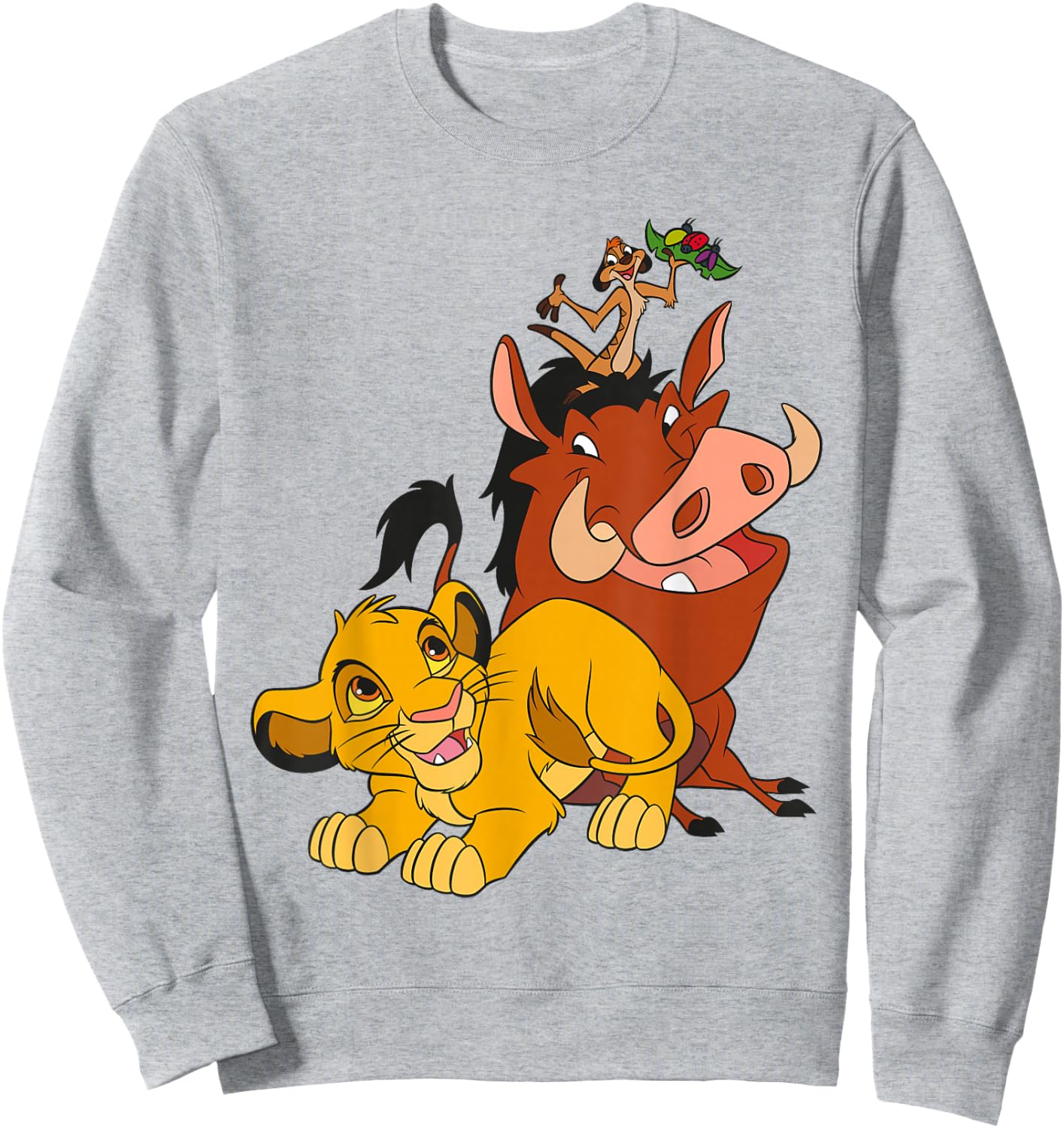 Disney The Lion King Young Simba Timon and Pumbaa Sweatshirt - Sweatshirt | Ash