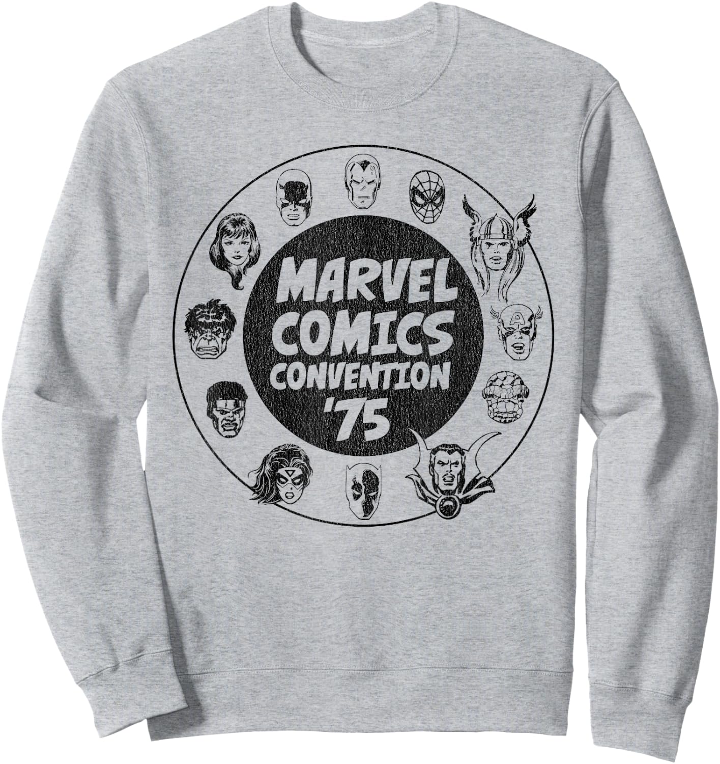 Marvel Comics Convention 75 Monochromatic Vintage Sweatshirt - Sweatshirt | Ash