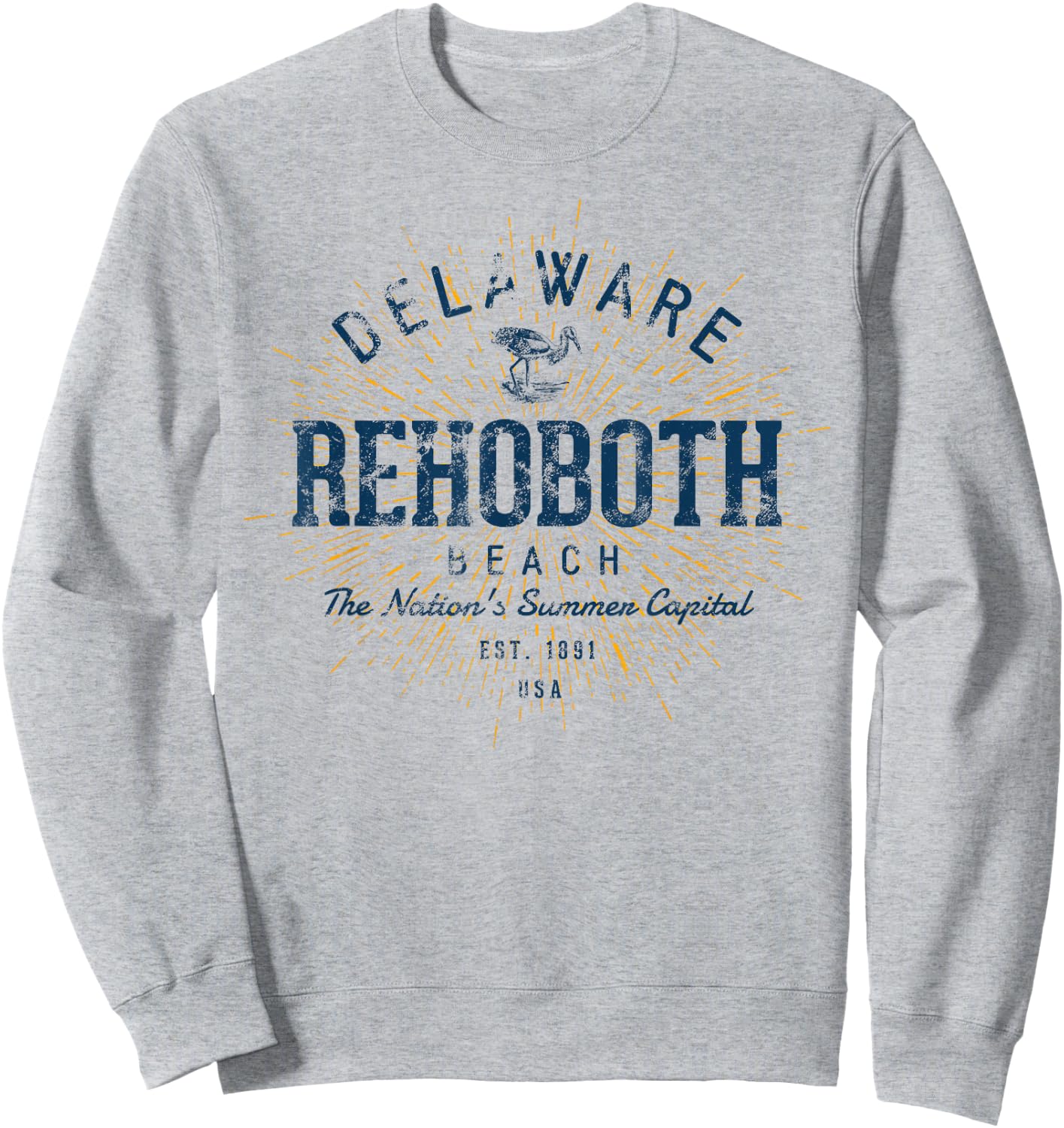 Vintage Rehoboth Beach Retro Sweatshirt - Sweatshirt | Ash