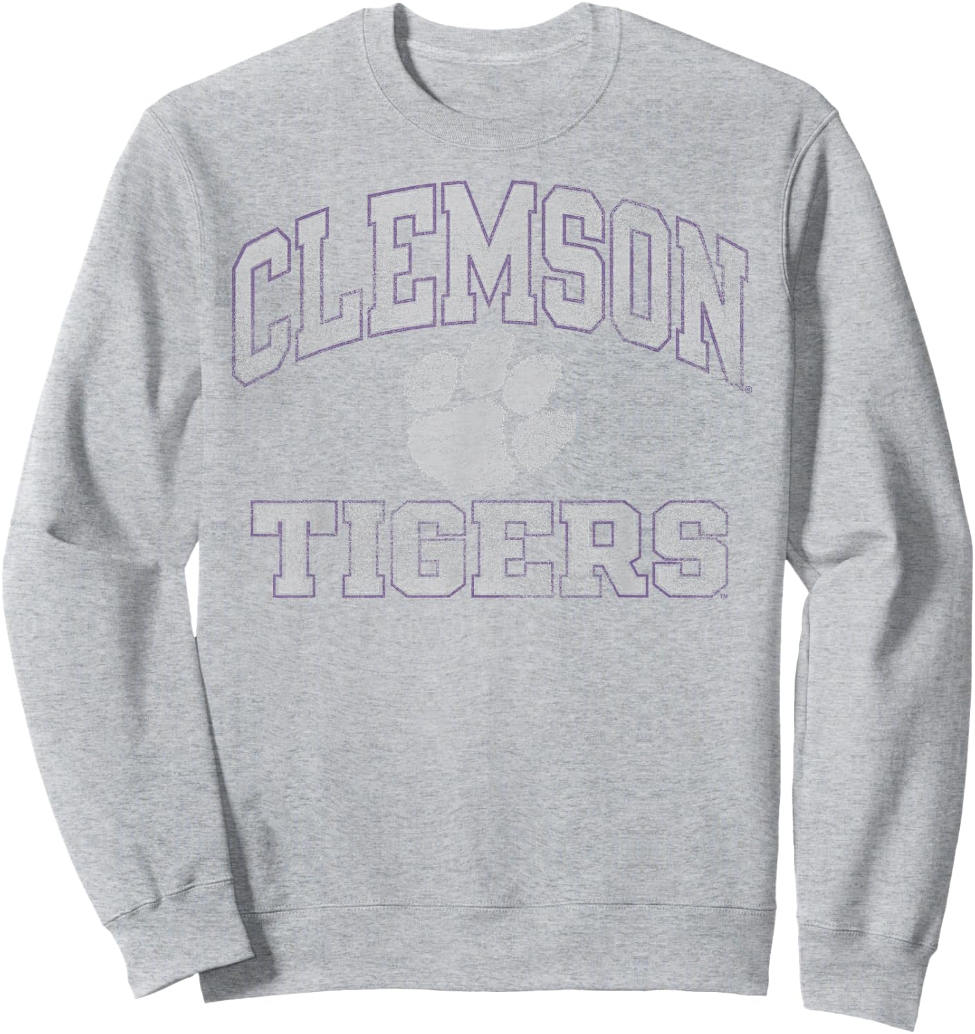 Clemson Tigers Vintage Worn Orange Officially Licensed Sweatshirt - Sweatshirt | Ash