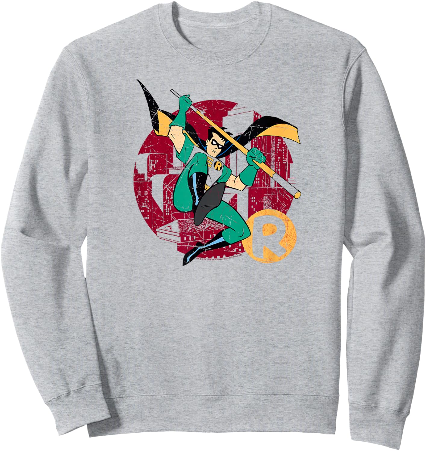Batman: Animated Series Robin Leap T Shirt Sweatshirt - Sweatshirt | Ash