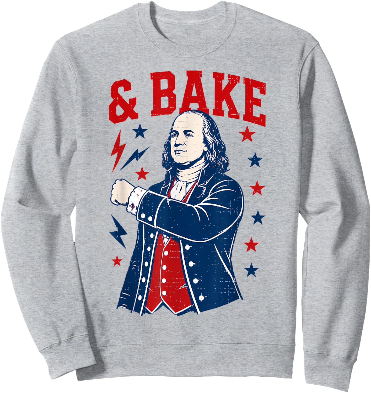 Funny Shake and Bake 4th of July Couple Matching Sweatshirt - Sweatshirt | Ash