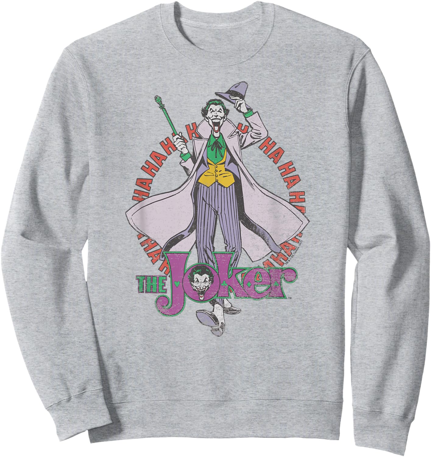 Batman the Joker Maniacal T Shirt Sweatshirt - Sweatshirt | Ash