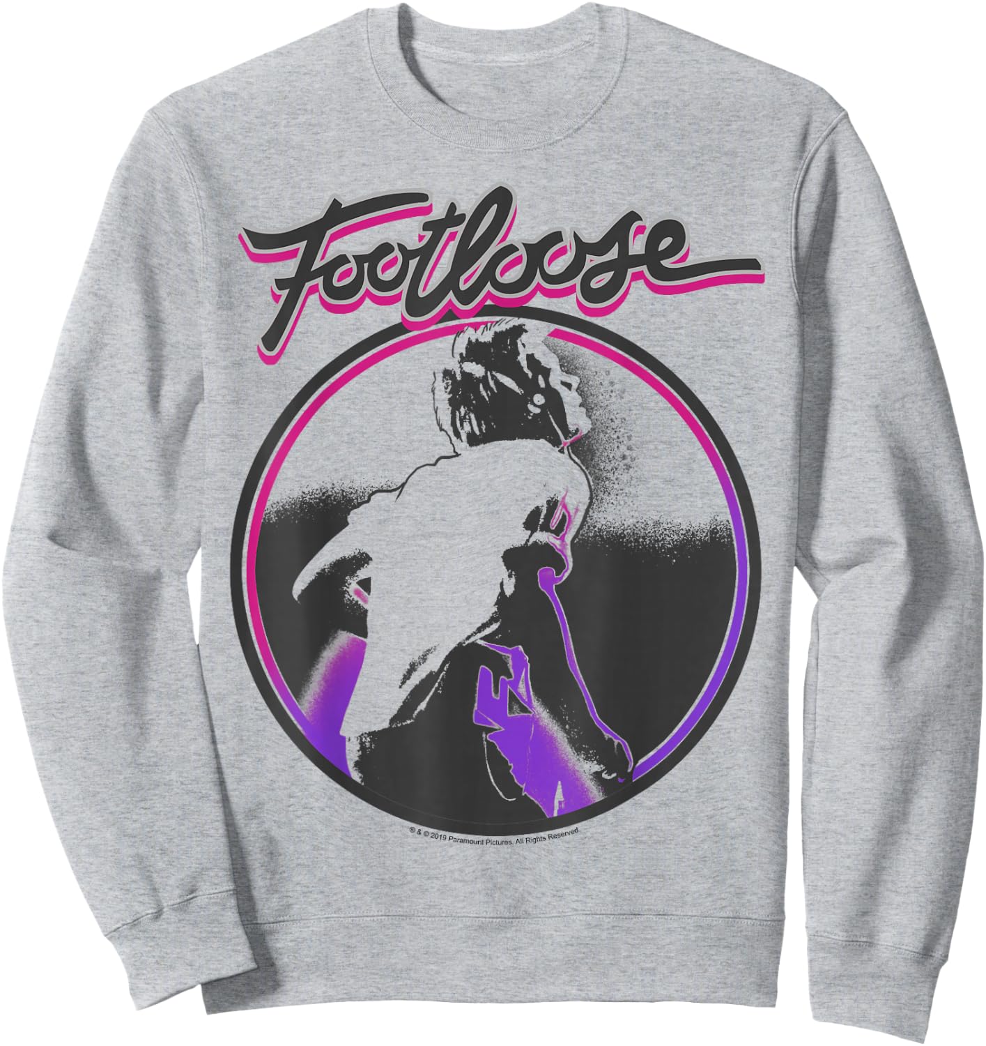 Footloose Ren McCormack Circle Portrait Title Logo Sweatshirt - Sweatshirt | Ash