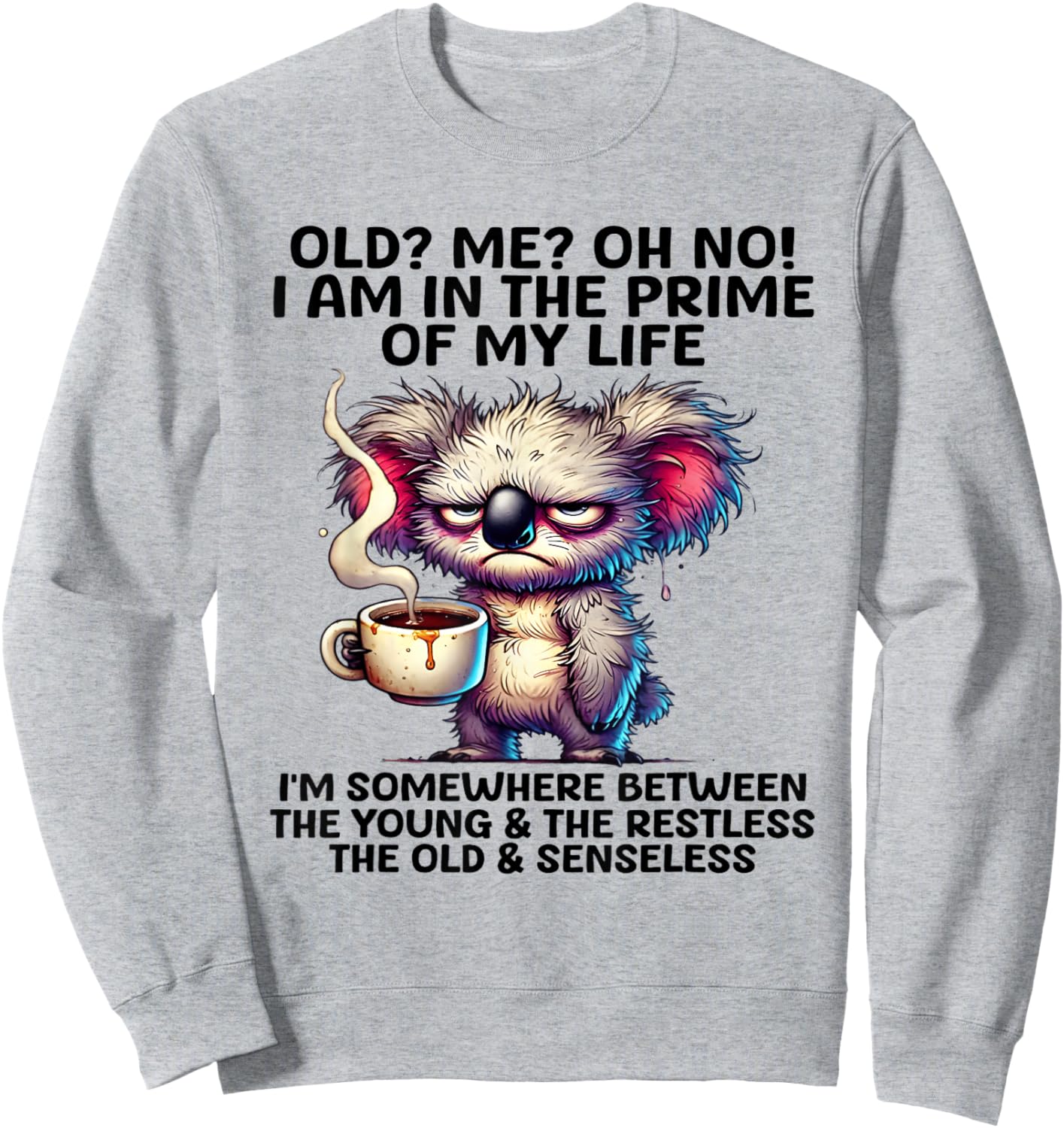 Old? Me? Oh No! I am in the primes of my life I'm some where Sweatshirt - Sweatshirt | Ash