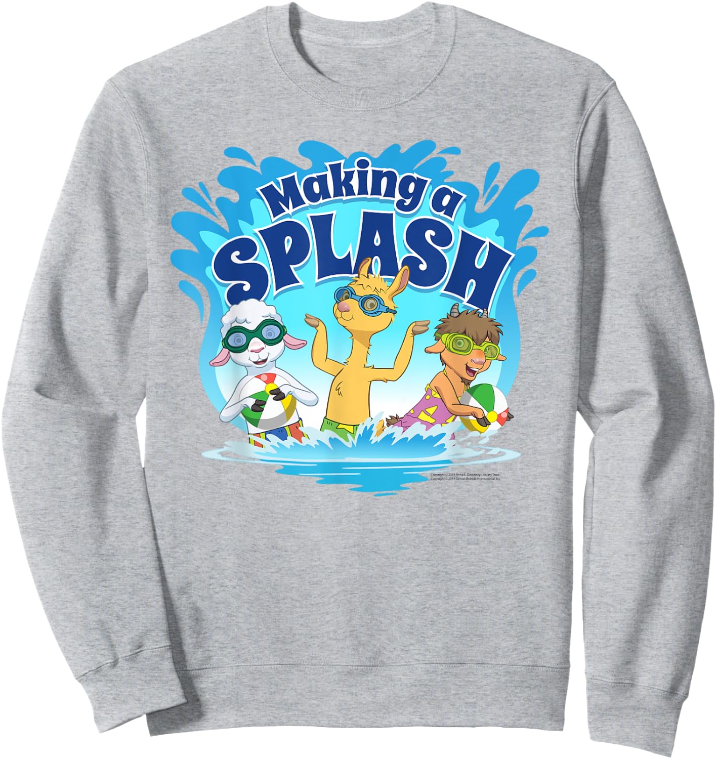 Llama Llama Netflix Pool Party "Making a Splash" Shirt Sweatshirt - Sweatshirt | Ash