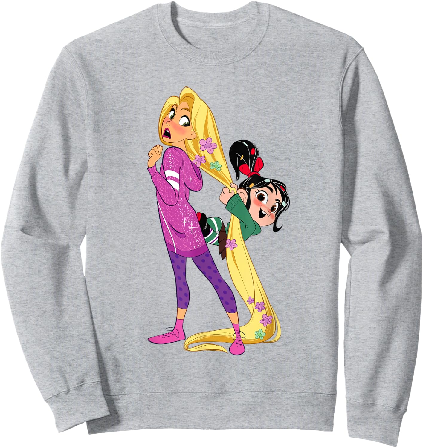 Disney Ralph Breaks The Internet Rapunzel Vanellope Sweatshirt - Sweatshirt | Ash