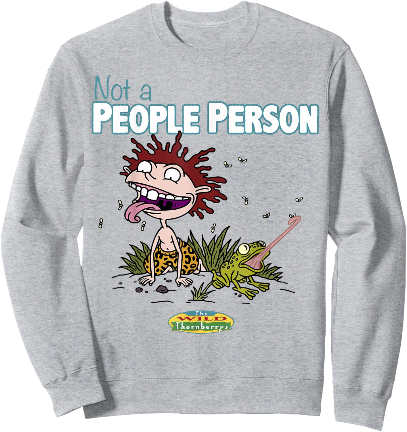 The Wild Thornberrys Donnie Not A People Person Portrait Sweatshirt - Sweatshirt | Ash