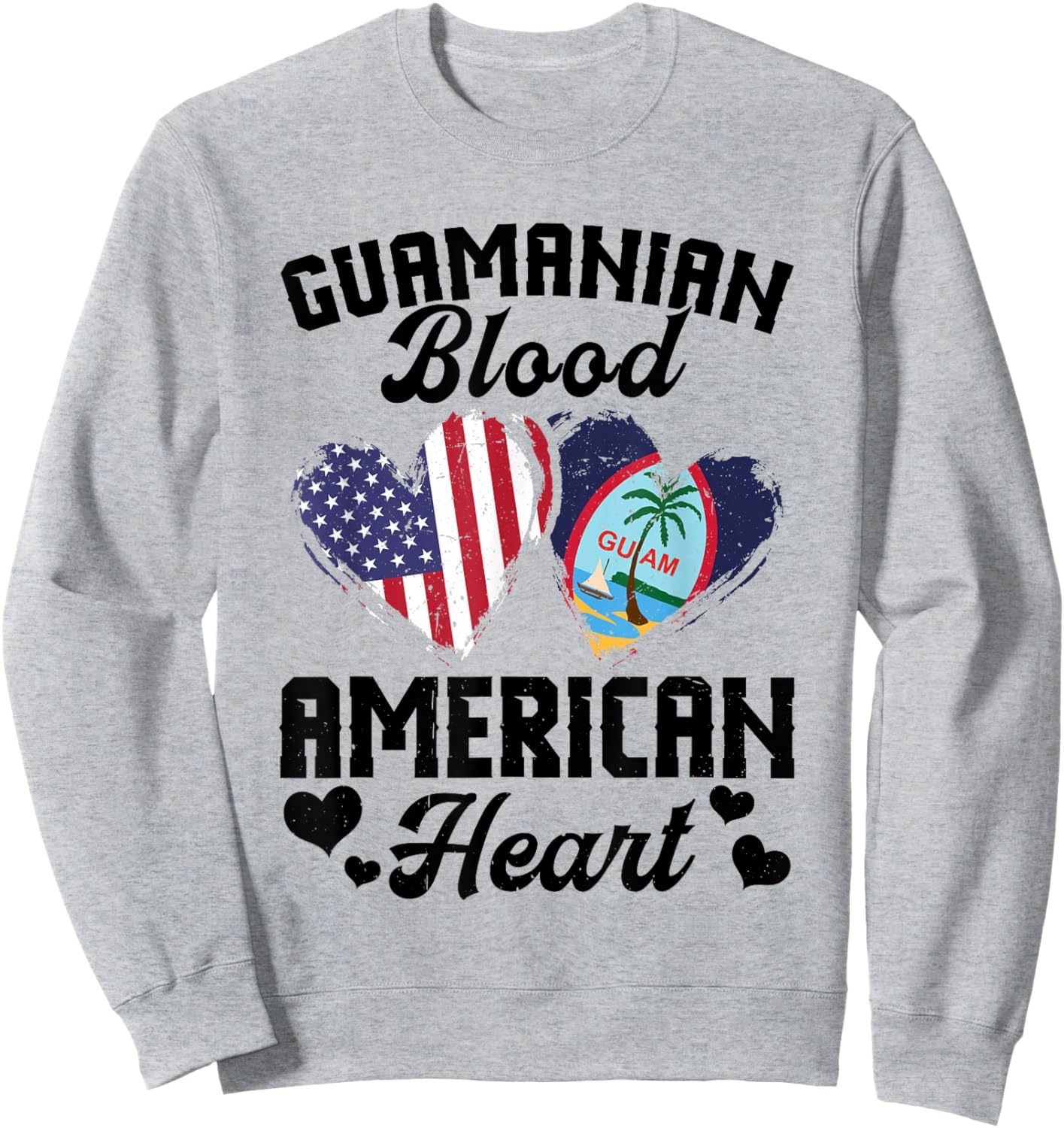 Guamanian Flag Uniform American Outfit US Flags Guam Sweatshirt - Sweatshirt | Ash