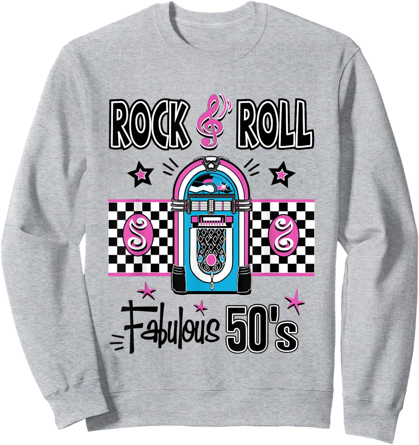 Rock N Roll 50s Sock Hop Dance Women Girls Men Rockabilly Sweatshirt - Sweatshirt | Ash
