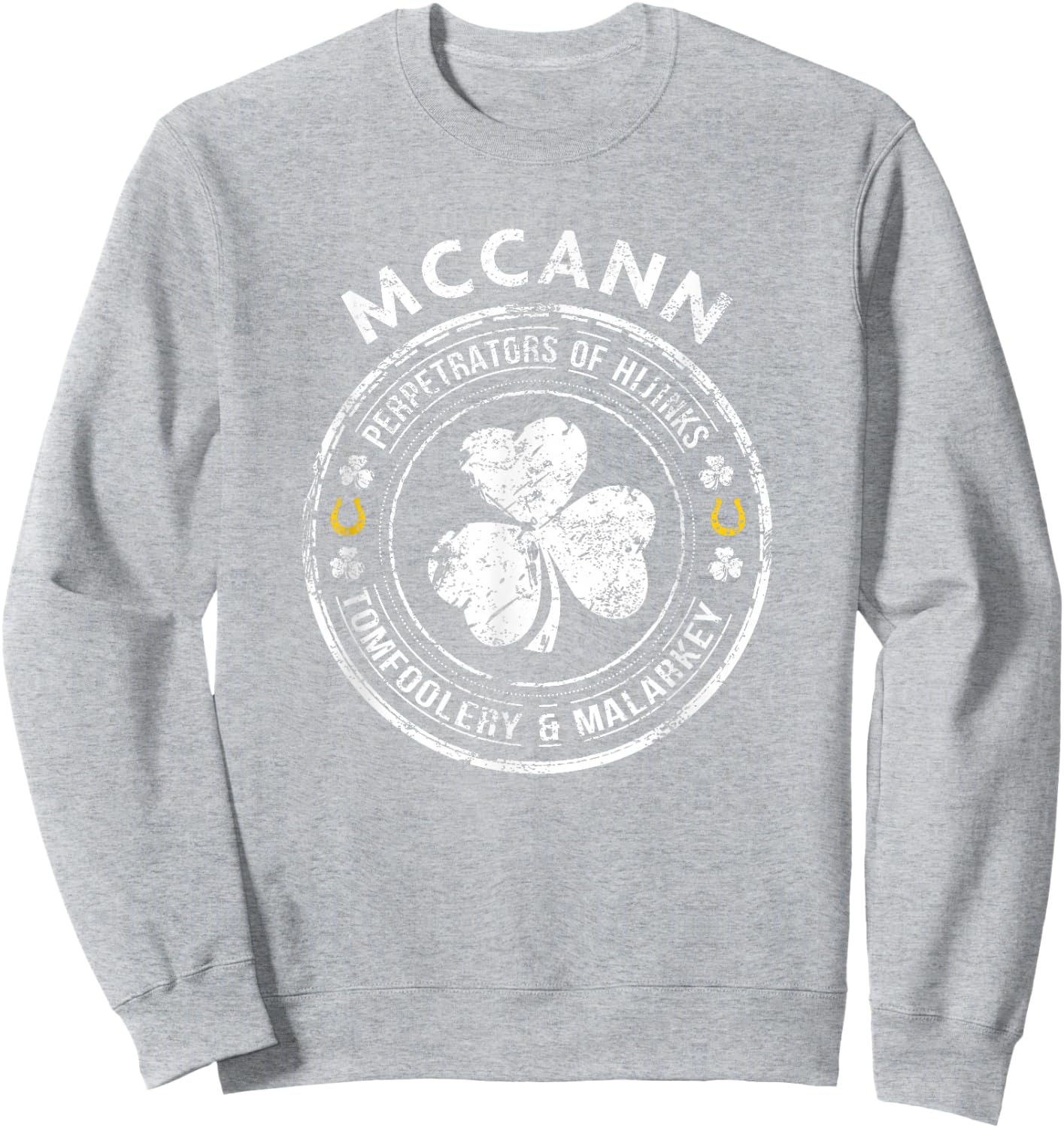 McCann Irish Family Name Sweatshirt - Sweatshirt | Ash