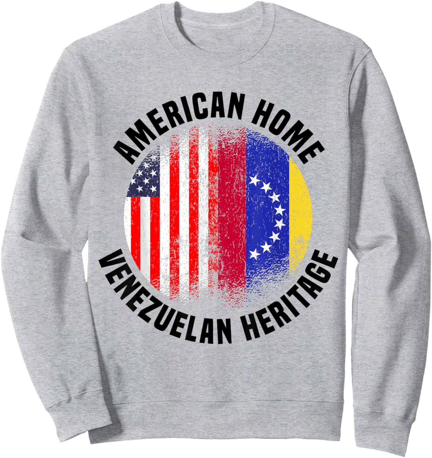 Venezuela Outfit & Women US American Venezuelan Flag Sweatshirt - Sweatshirt | Ash