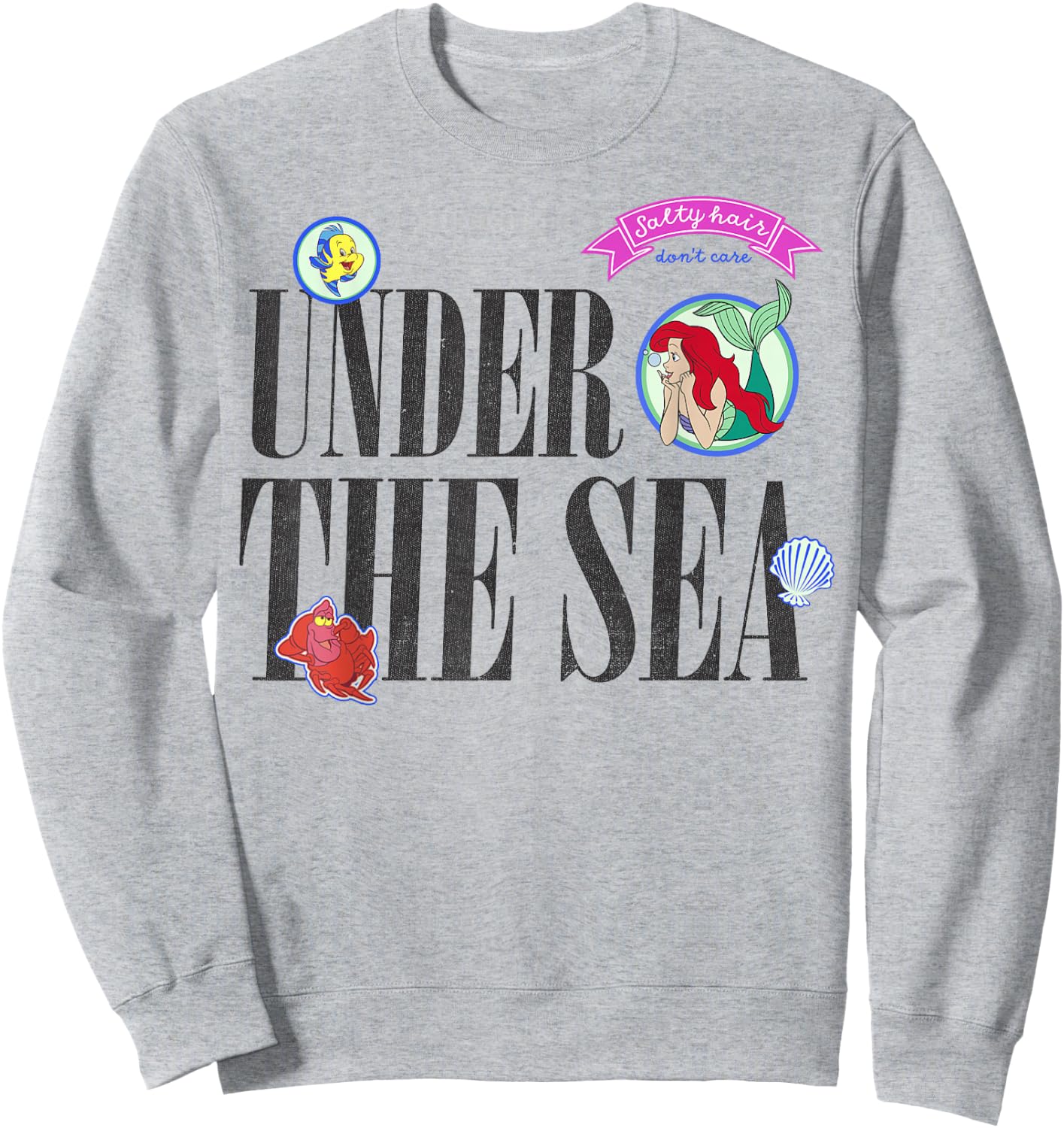Disney The Little Mermaid Ariel Under The Sea Sweatshirt - Sweatshirt | Ash
