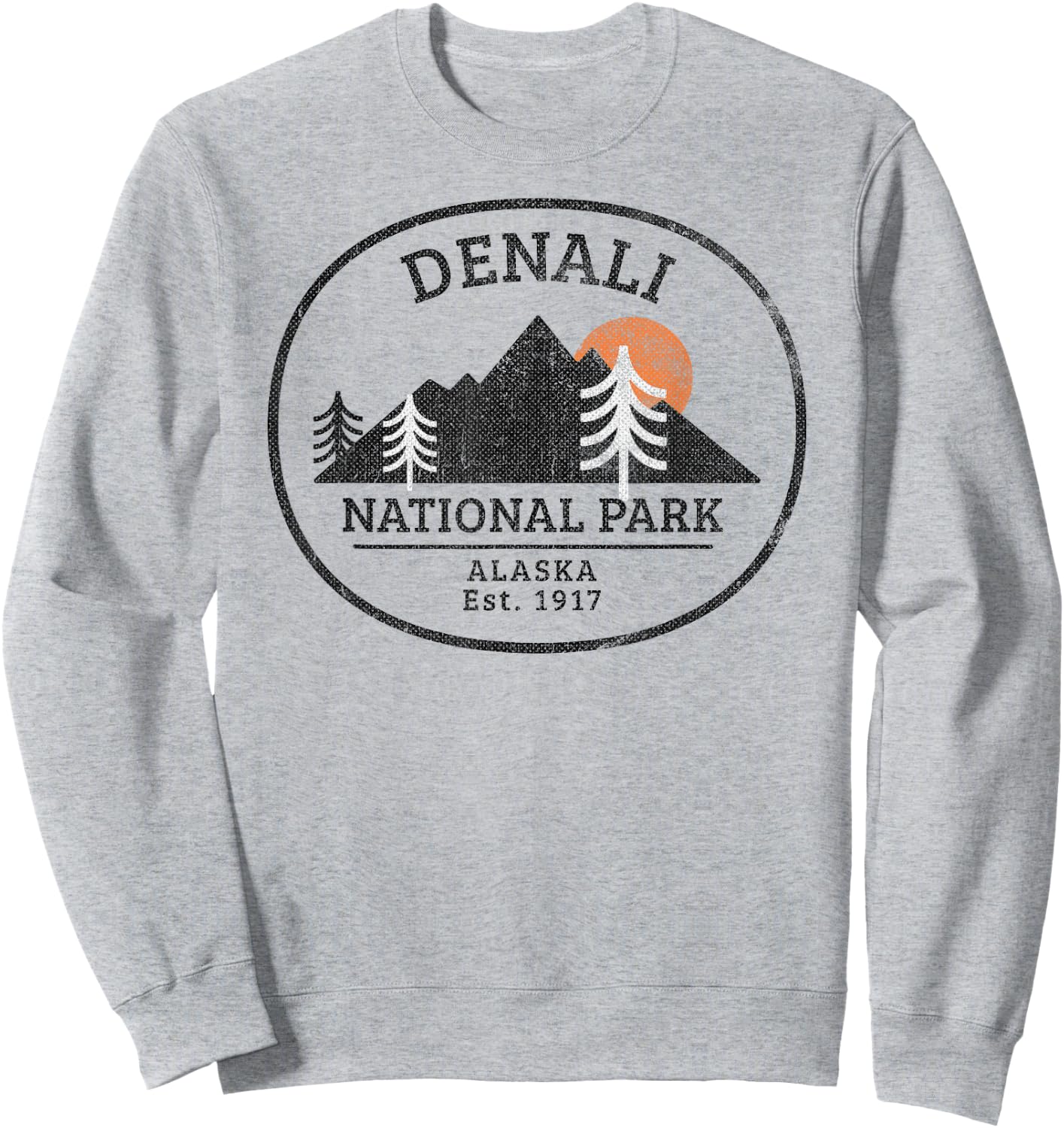 Vintage Denali National Park Alaska Sweatshirt - Sweatshirt | Ash