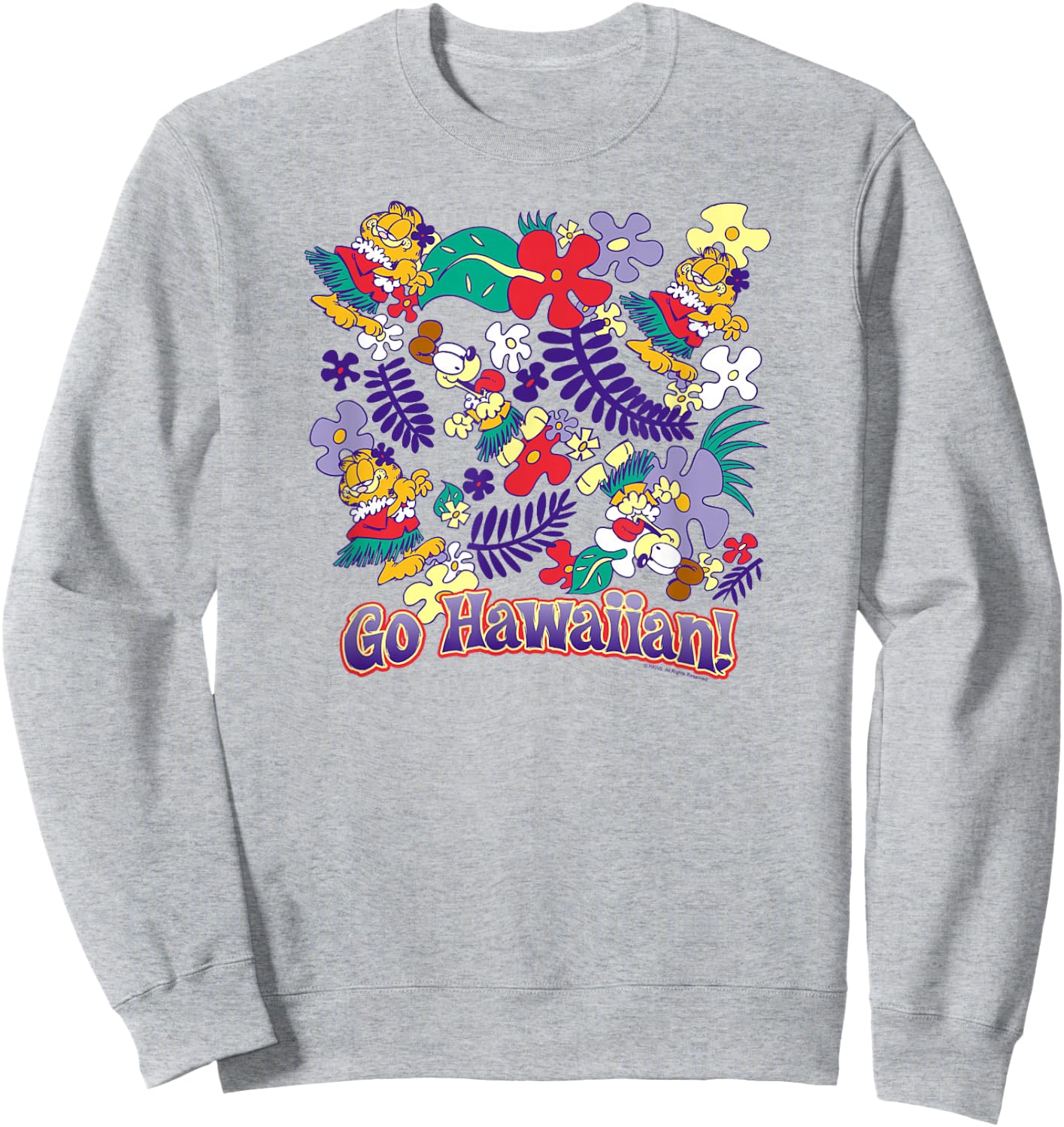 Garfield Go Hawaiian Sweatshirt - Sweatshirt | Ash