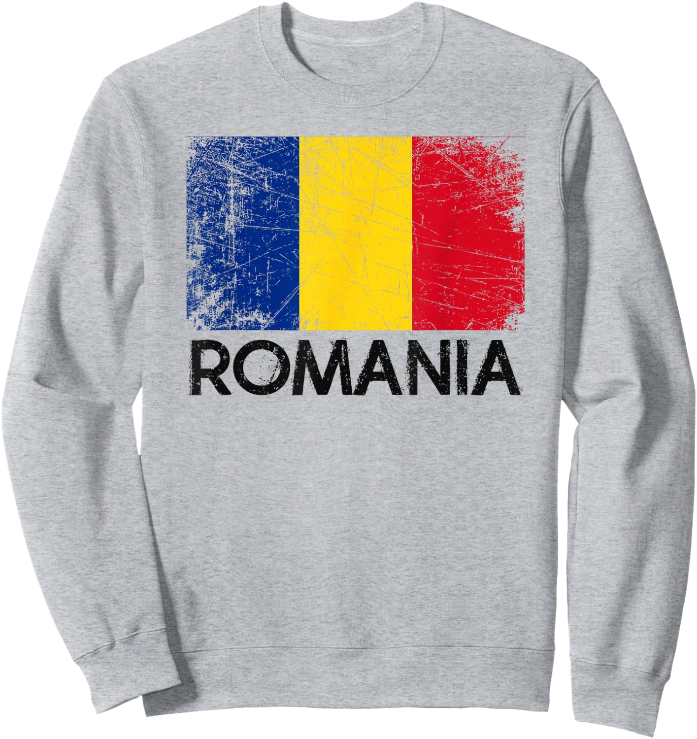 Romanian Flag | Vintage Made In Romania Gift Sweatshirt - Sweatshirt | Ash
