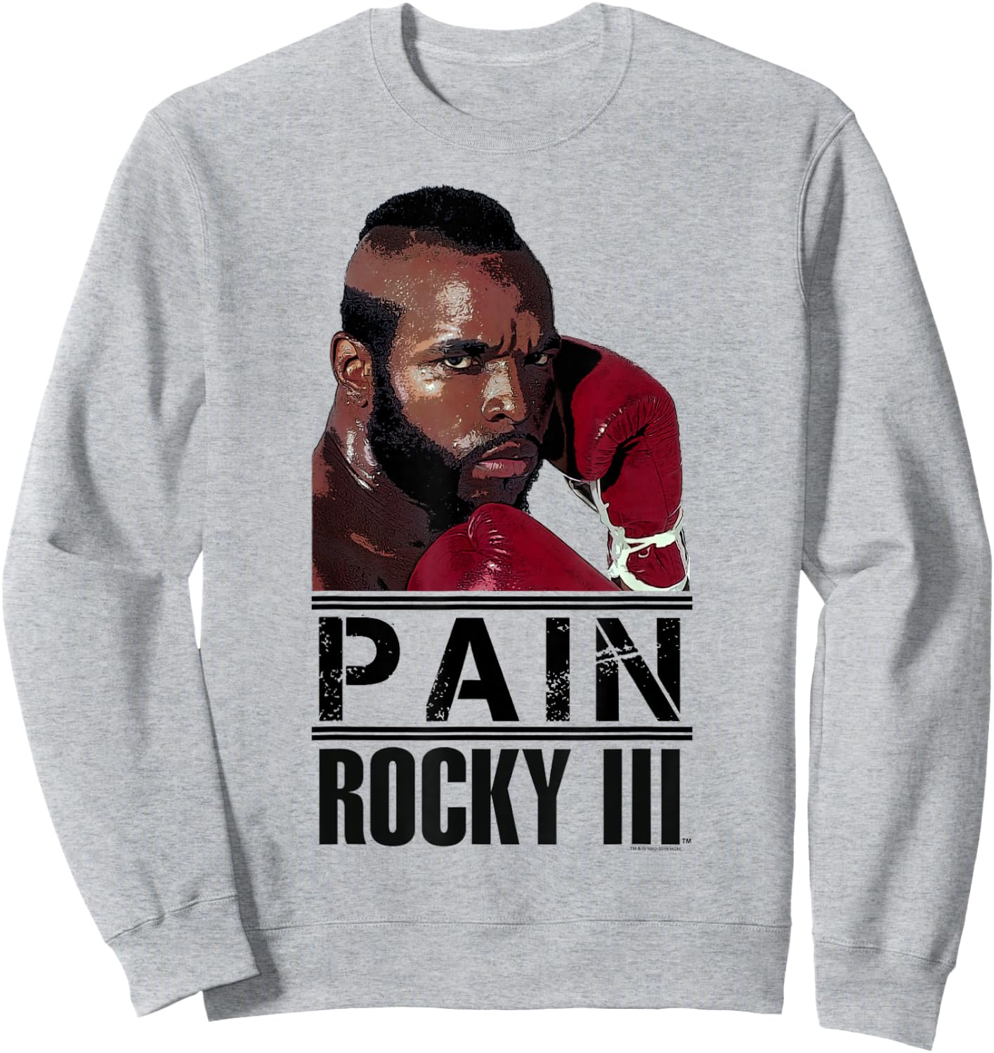 Rocky 3 Clubber Lang Pain Portrait Logo Sweatshirt - Sweatshirt | Ash