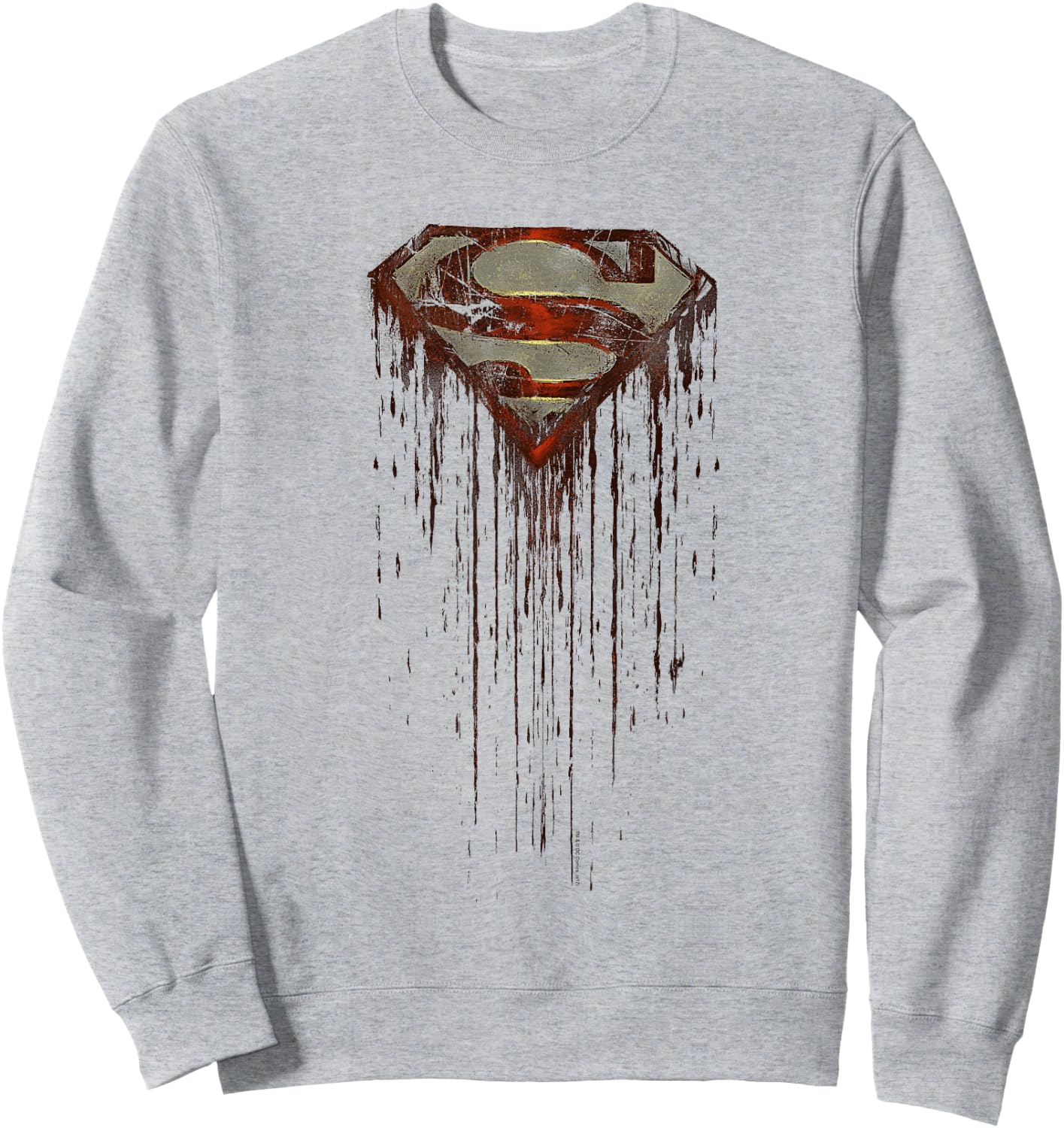 Superman Shield Drip Sweatshirt - Sweatshirt | Ash