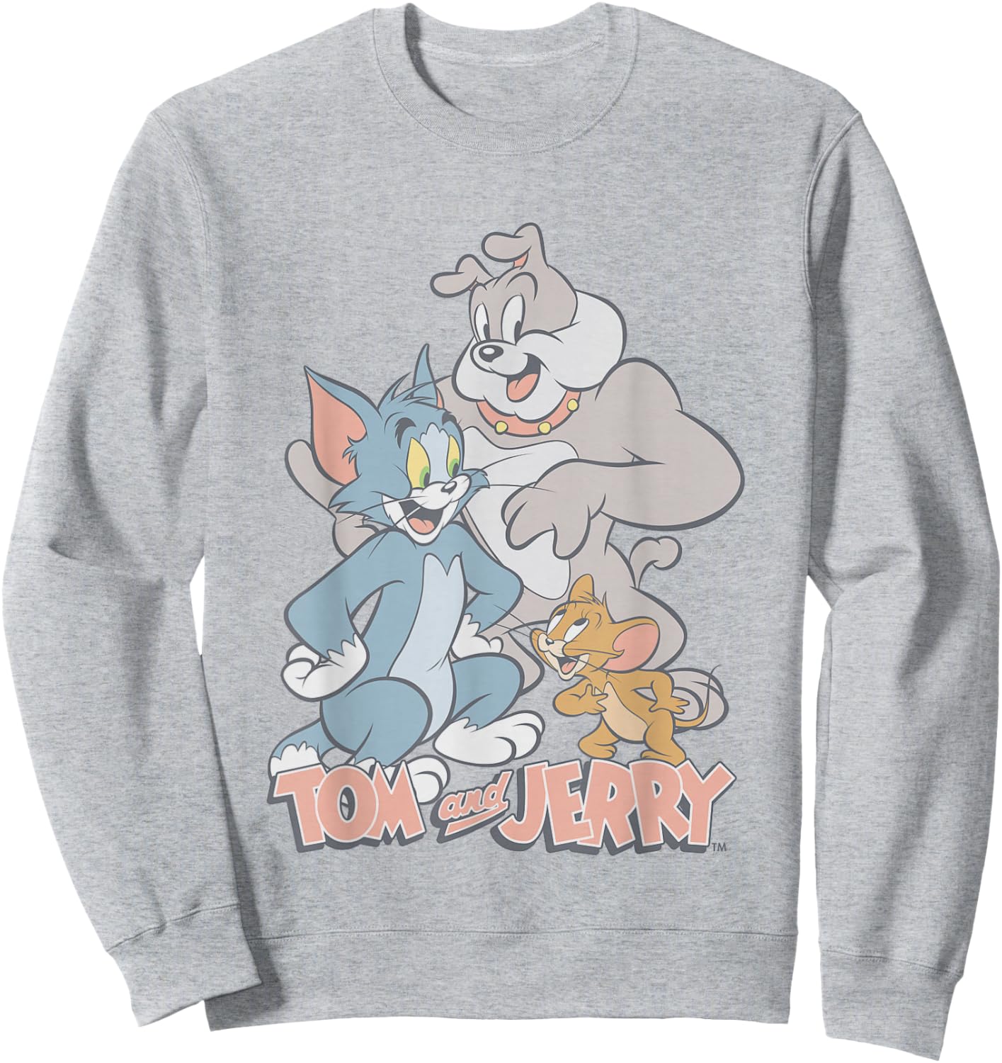 Tom and Jerry Pastel Pals Vintage Group Shot Sweatshirt - Sweatshirt | Ash