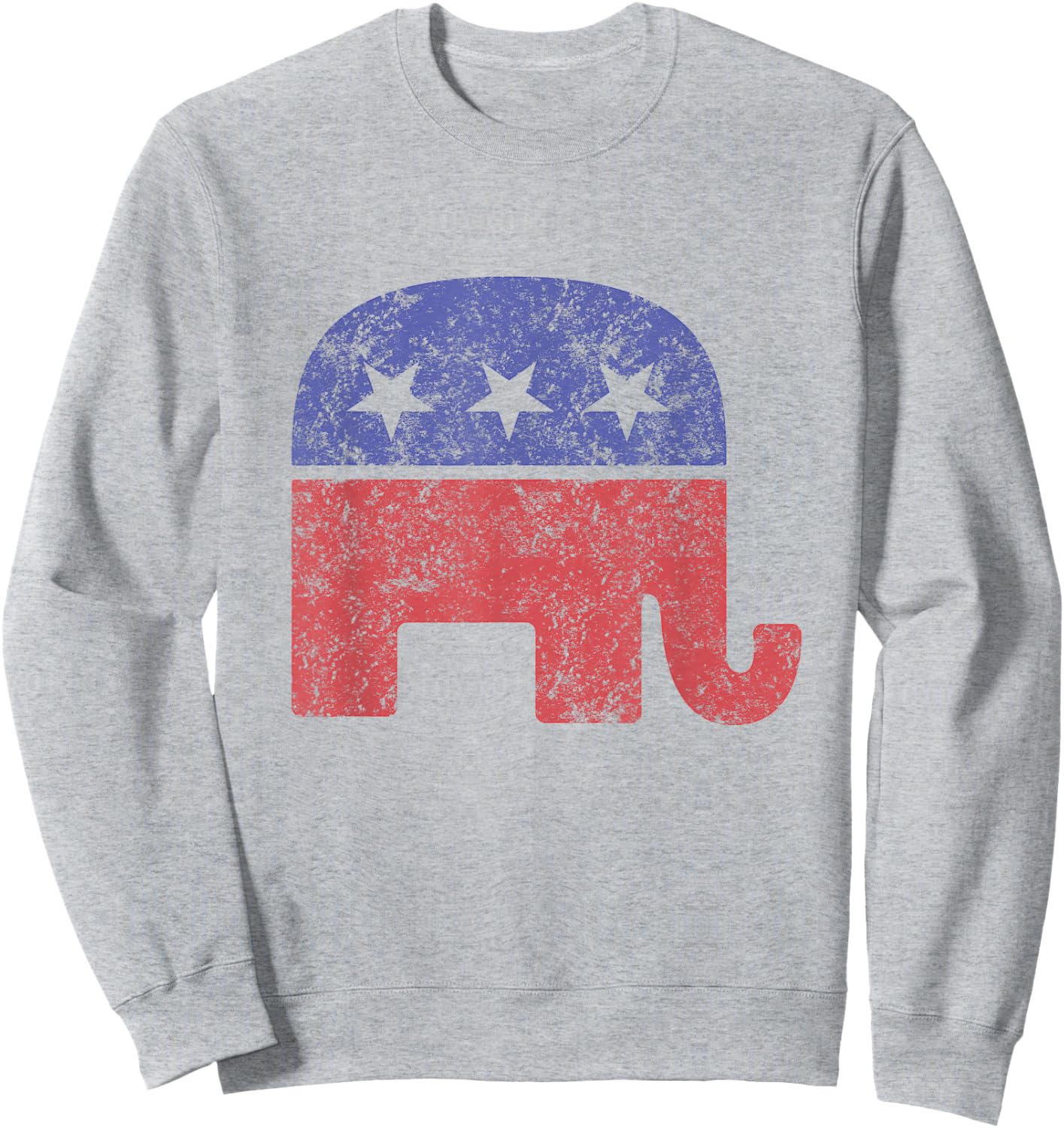 Republican Elephant Vintage Logo Gift Sweatshirt - Sweatshirt | Ash