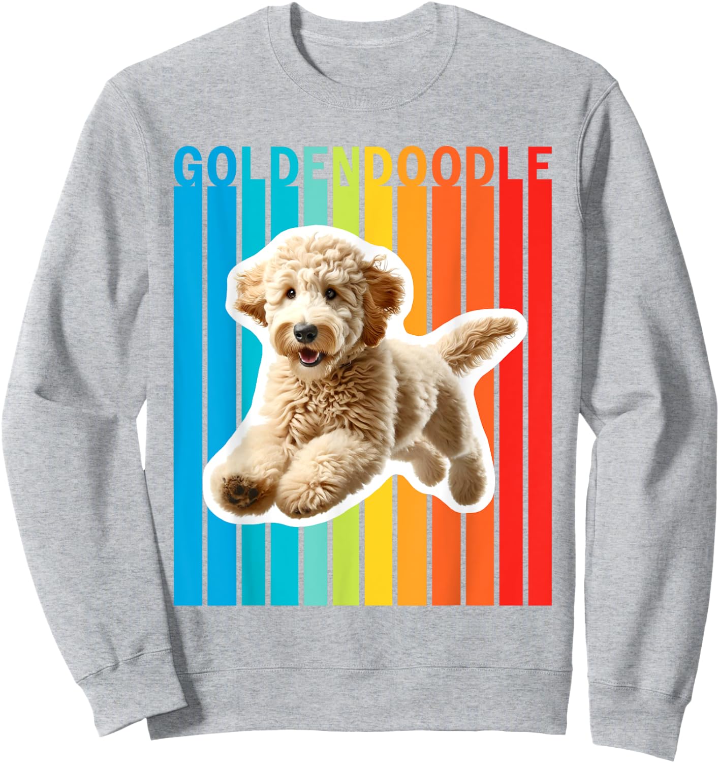 Colorful Goldendoodle Sweatshirt - Sweatshirt | Ash
