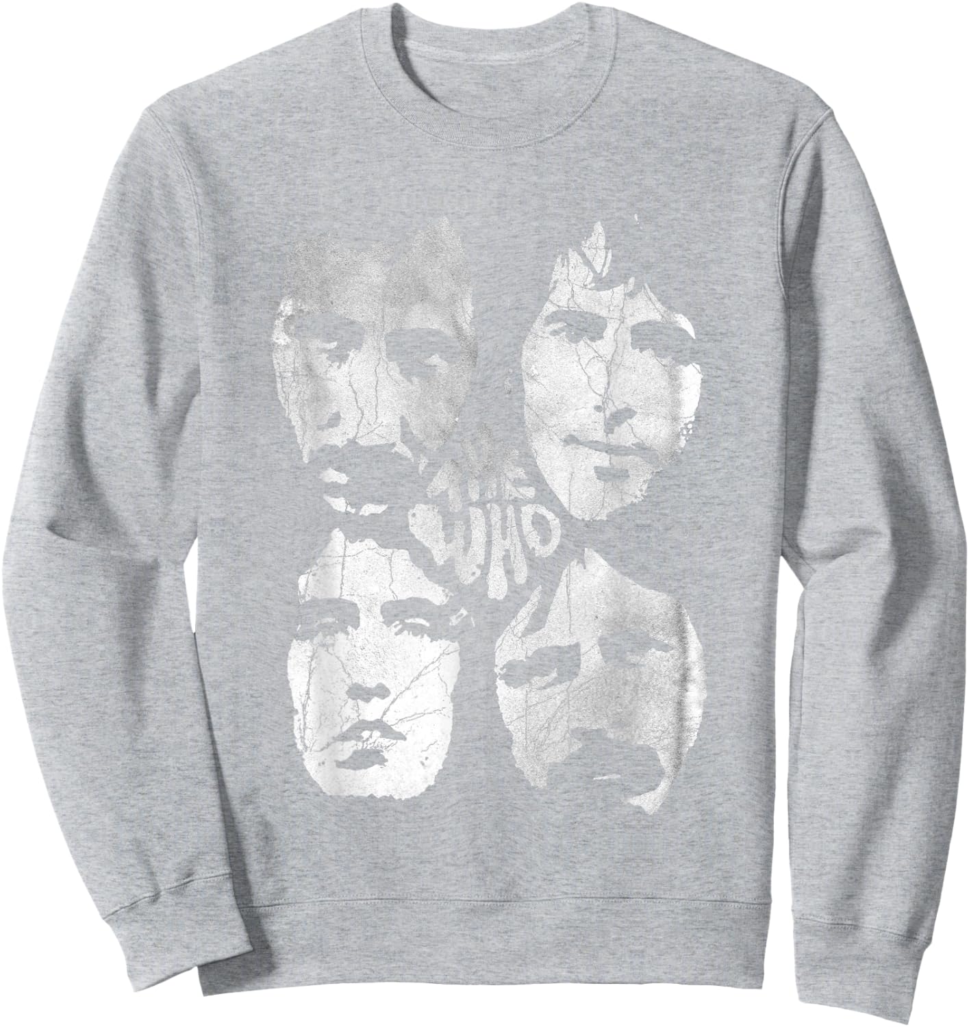 The Who Official Distressed Four Heads Band Sweatshirt - Sweatshirt | Ash