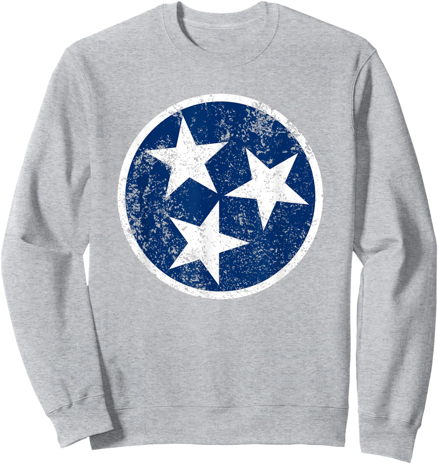 Tennessee Flag Star Logo Volunteer State Nashville T Shirt Sweatshirt - Sweatshirt | Ash