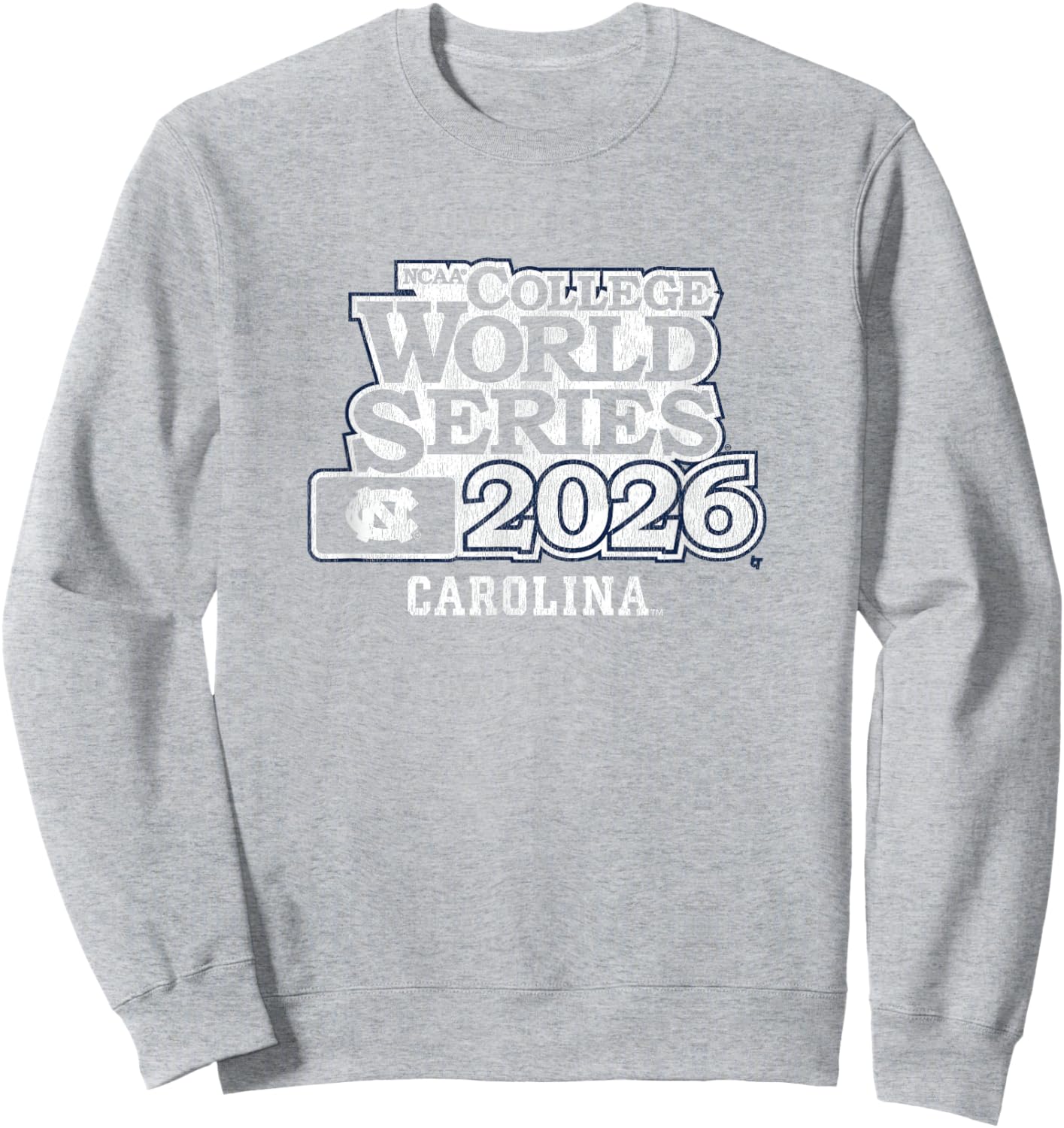 2026 College World Series - UNC Tar Heels Baseball Sweatshirt - Sweatshirt | Ash