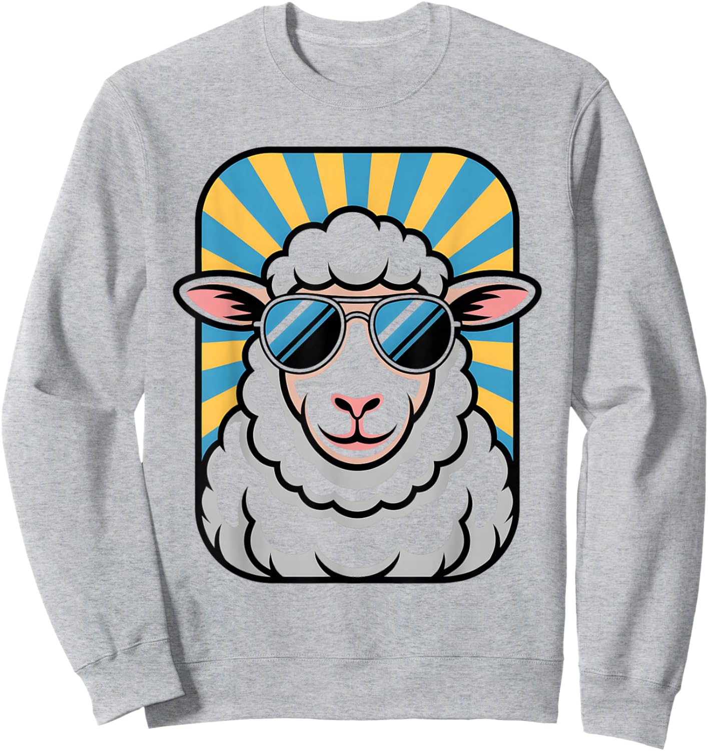 Cute Sheep Farm Animals for Children Mom Dad Sweatshirt - Sweatshirt | Ash