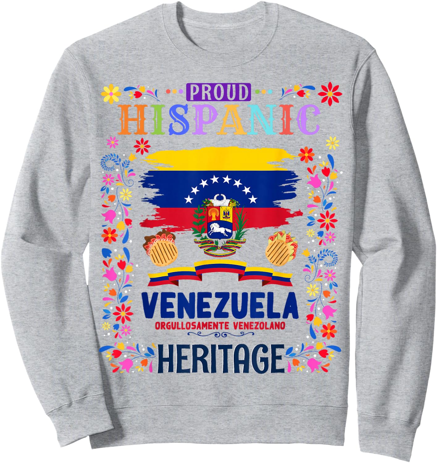 Latin Heritage Venezuelan Flag Outfit idea Kids Venezuela Sweatshirt - Sweatshirt | Ash