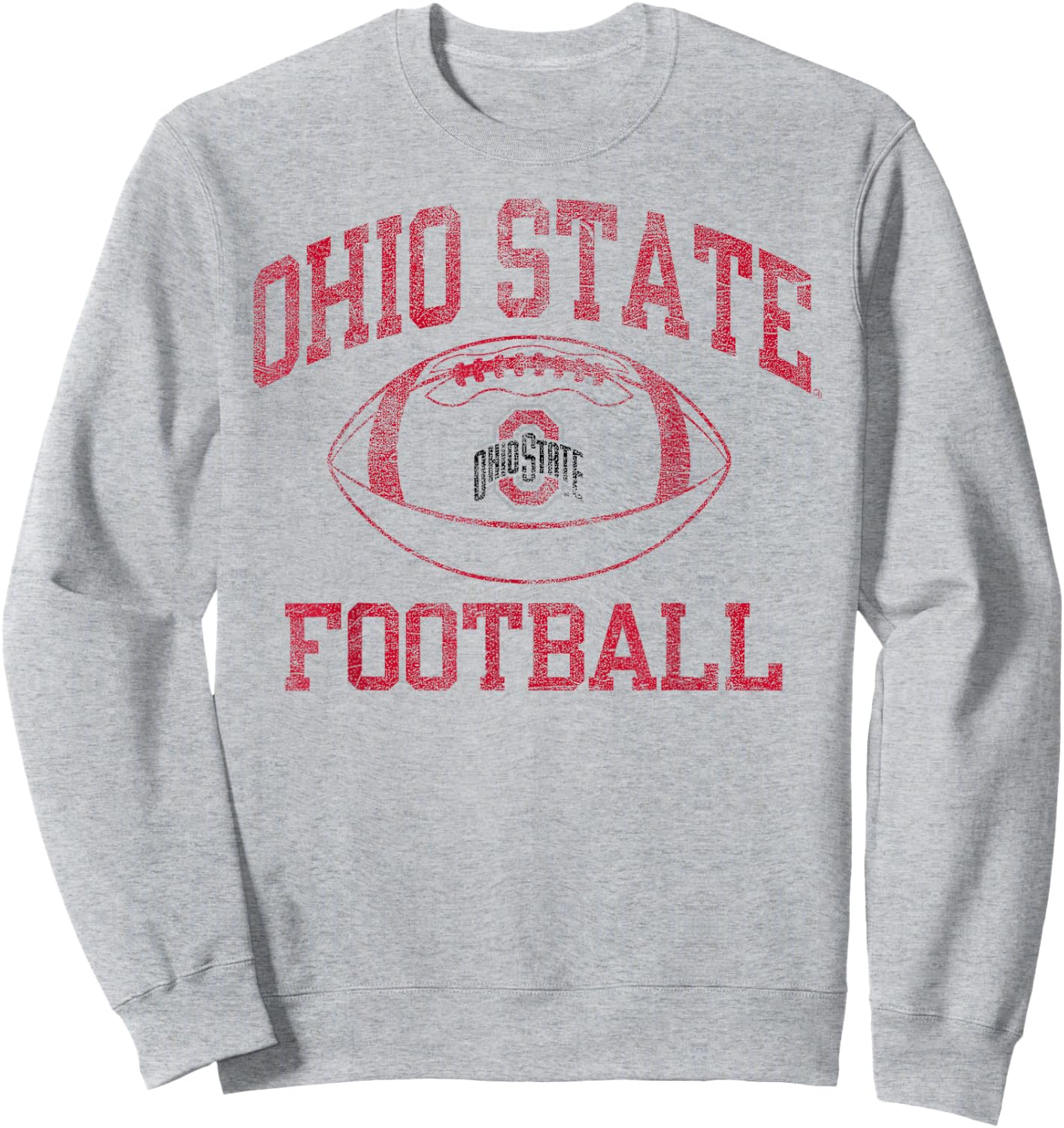 Ohio State Buckeyes Football Intensity White Sweatshirt - Sweatshirt | Ash