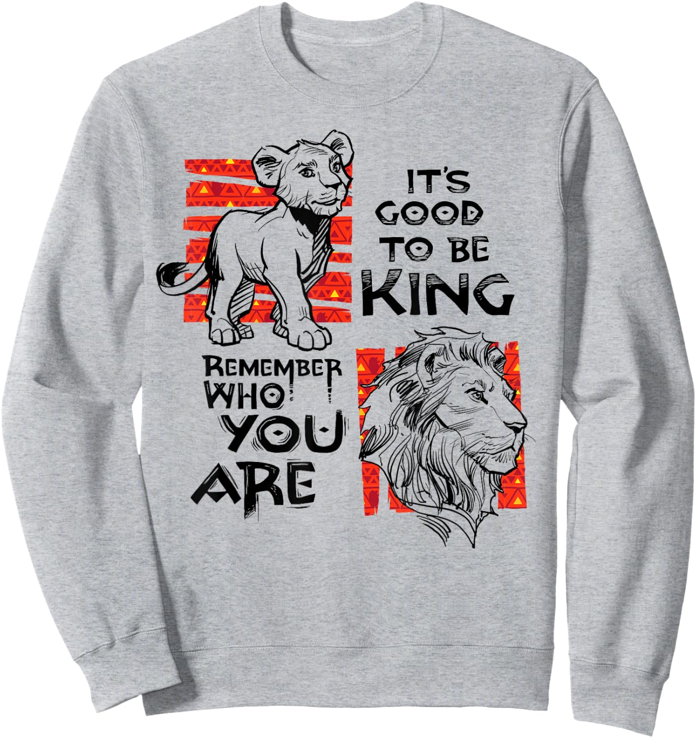 Disney The Lion King Live Action Simba Mufasa Quotes Poster Sweatshirt - Sweatshirt | Ash