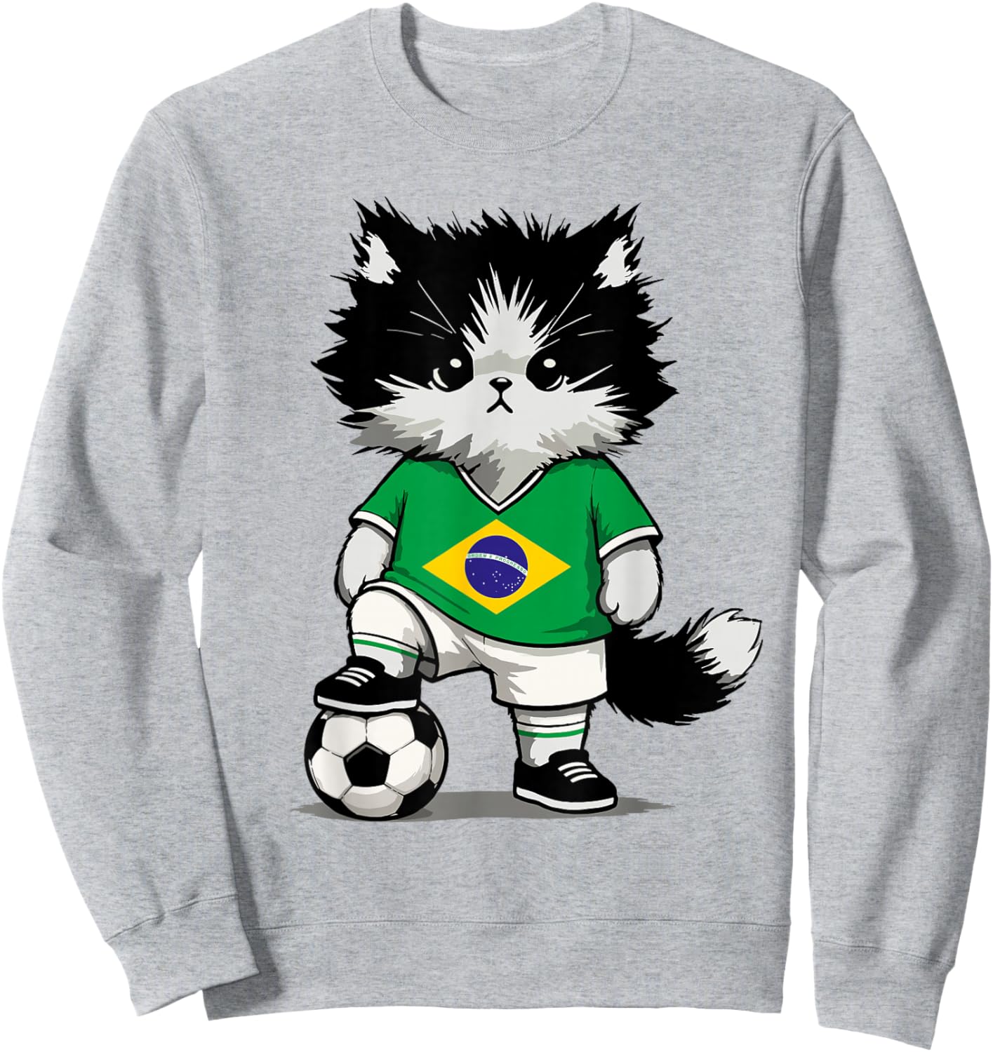 Brazilian Flag Men Women Kids Brazil Sweatshirt - Sweatshirt | Ash