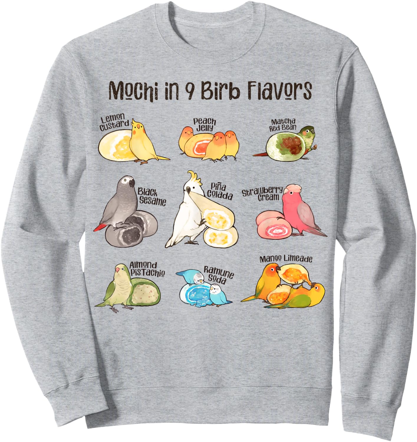 Bird Mochi Sweatshirt - Sweatshirt | Ash