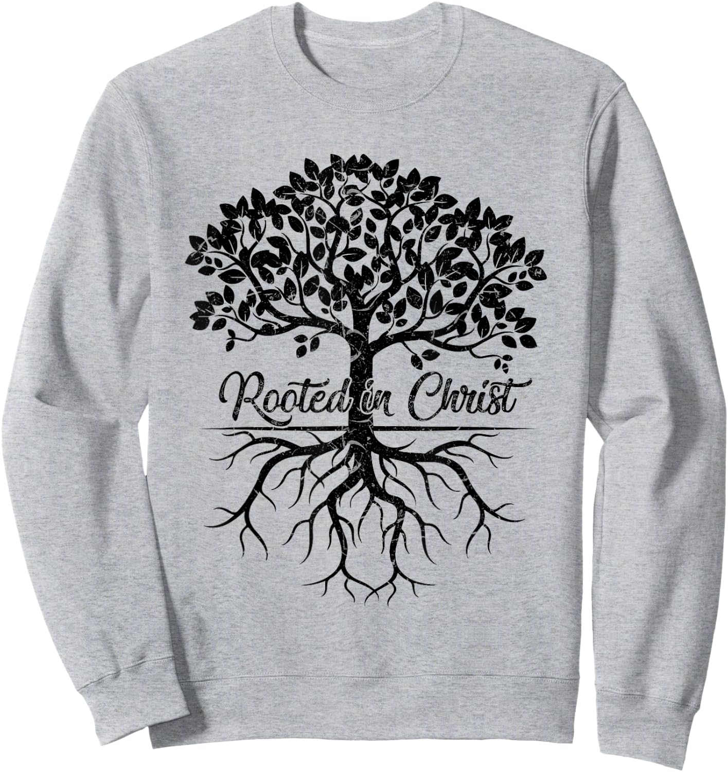 Rooted in Christ Shirt Christian Faith Bible Verse Mom Sweatshirt - Sweatshirt | Ash