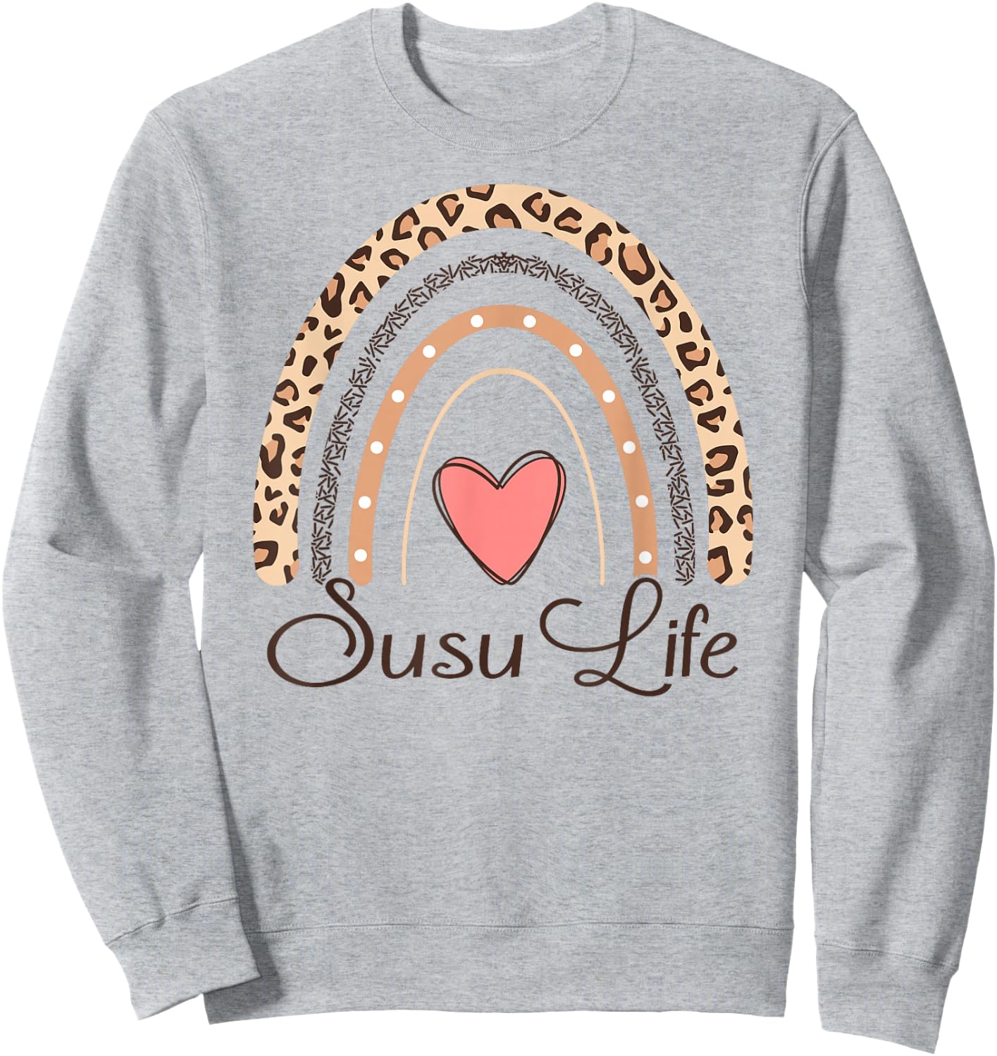 Susu Life Boho Rainbow Funny Grandma Susu Sweatshirt - Sweatshirt | Ash