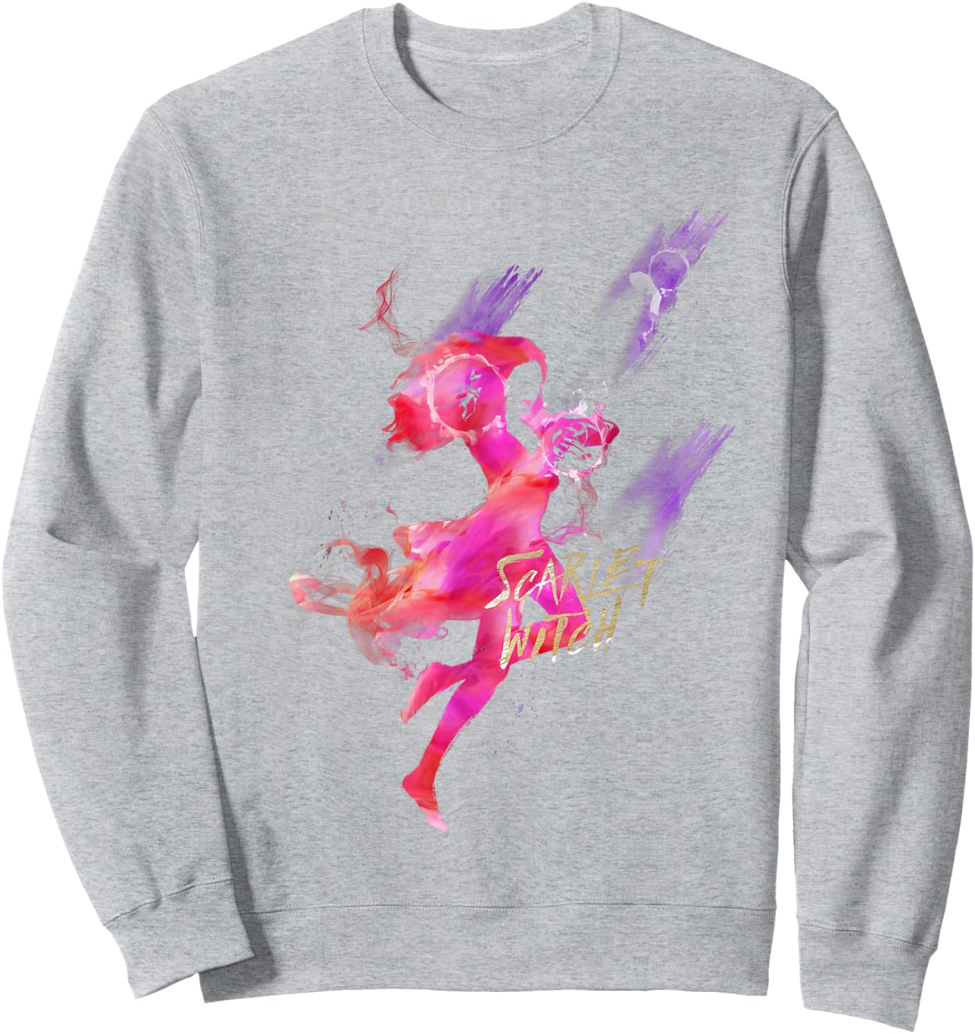 Marvel Scarlet Witch Silhouette Watercolor Poster Sweatshirt - Sweatshirt | Ash