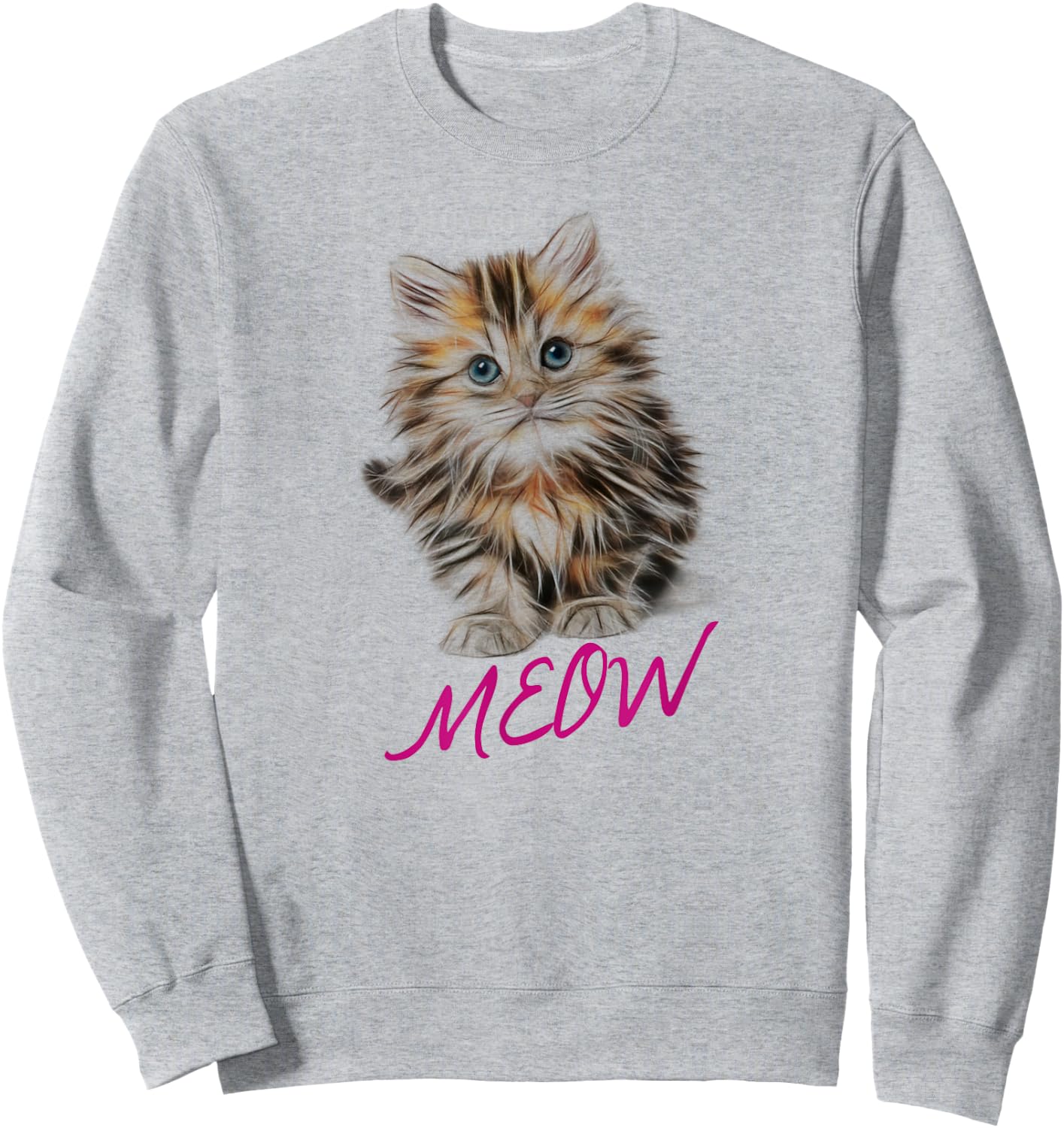 Cat Shirt Meow Kitty Funny Cats Mom And Cat Dad Gift Sweatshirt - Sweatshirt | Ash