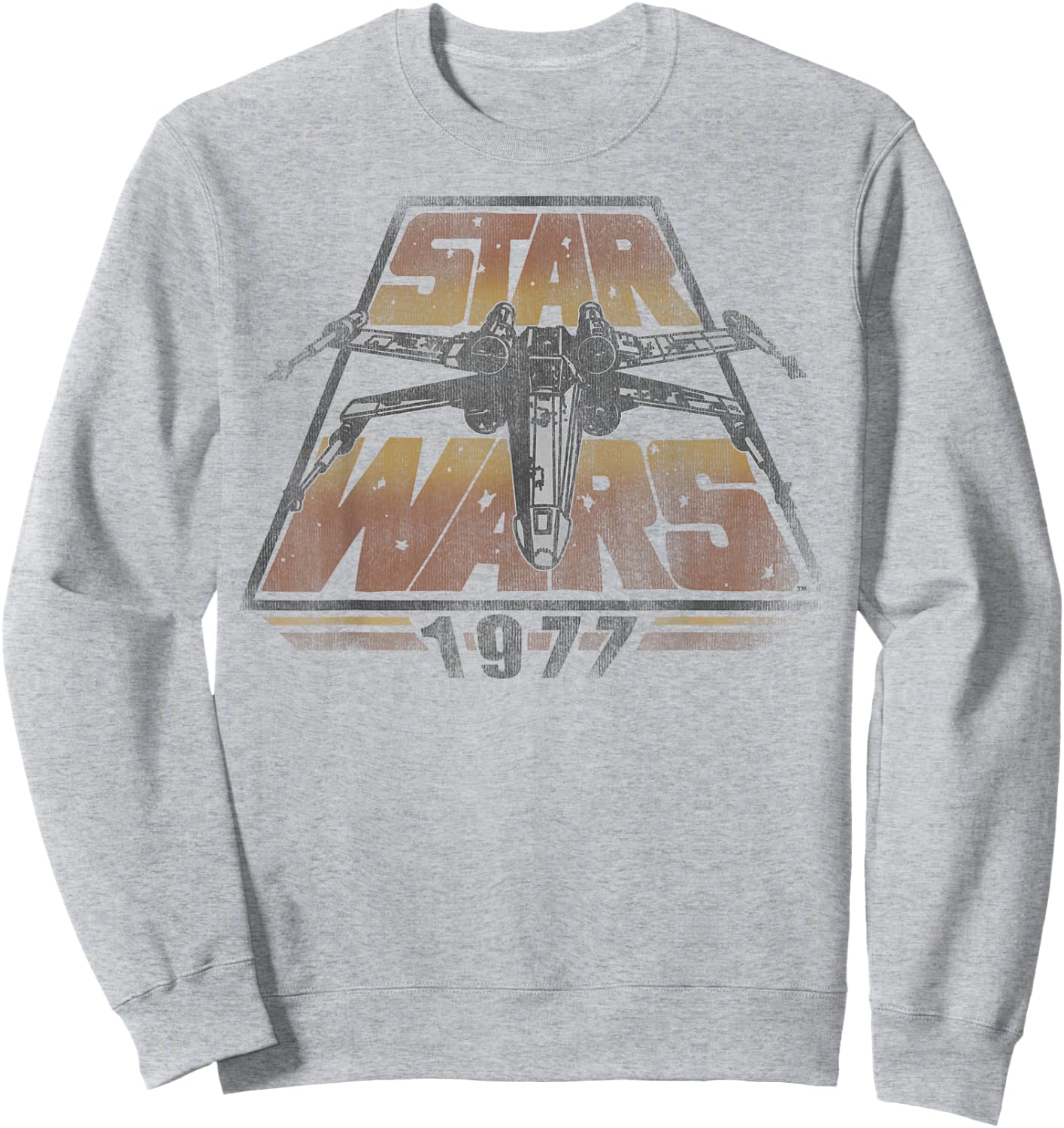 Star Wars 1977 Vintage X-Wing Logo Sweatshirt - Sweatshirt | Ash