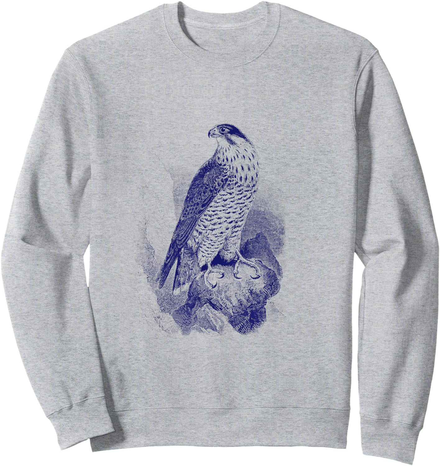 Falcon . Vintage Nature Falcon Bird Sweatshirt - Sweatshirt | Ash