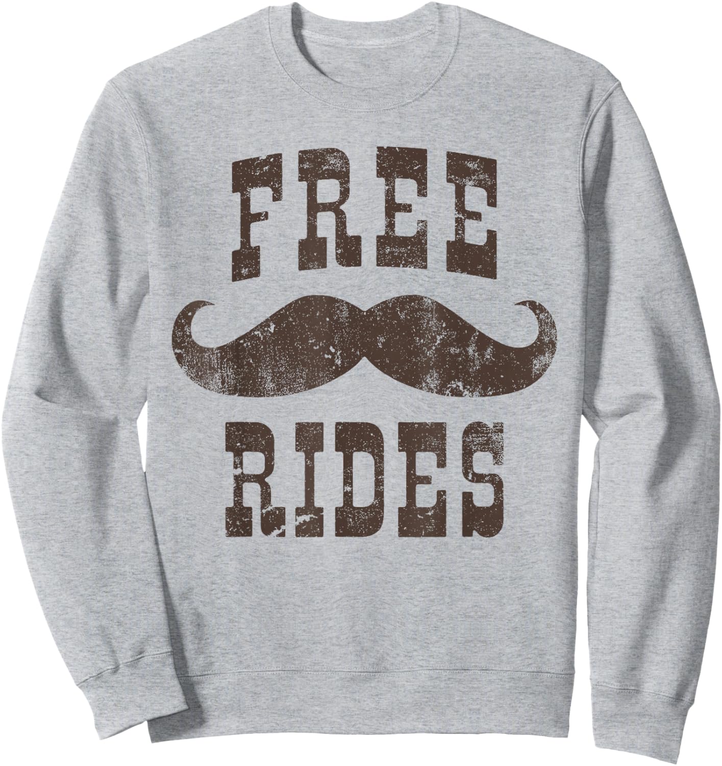 Funny Vintage Moustache Rides Sweatshirt - Sweatshirt | Ash