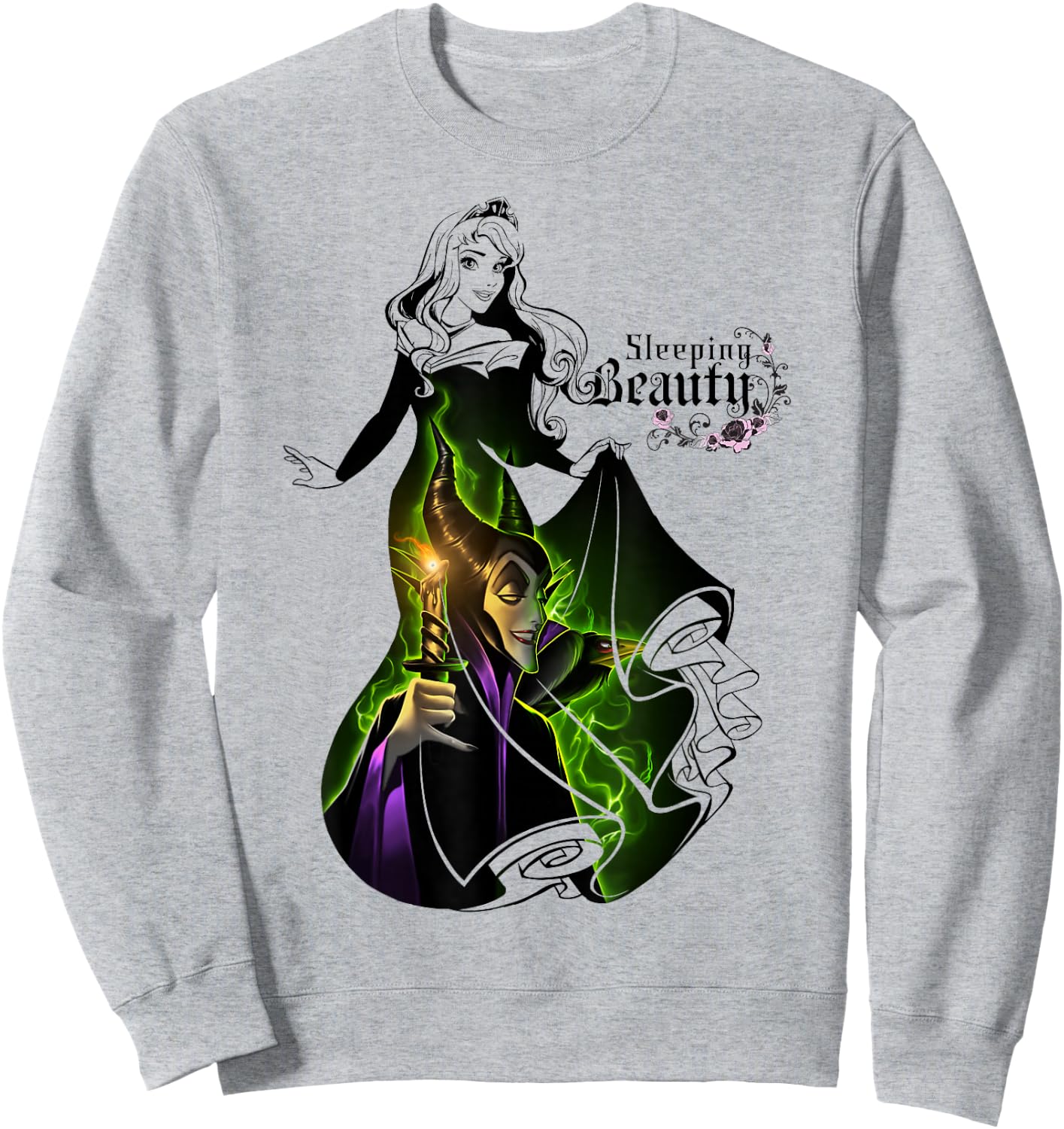 Disney Sleeping Beauty Aurora Dress With Maleficent Sweatshirt - Sweatshirt | Ash