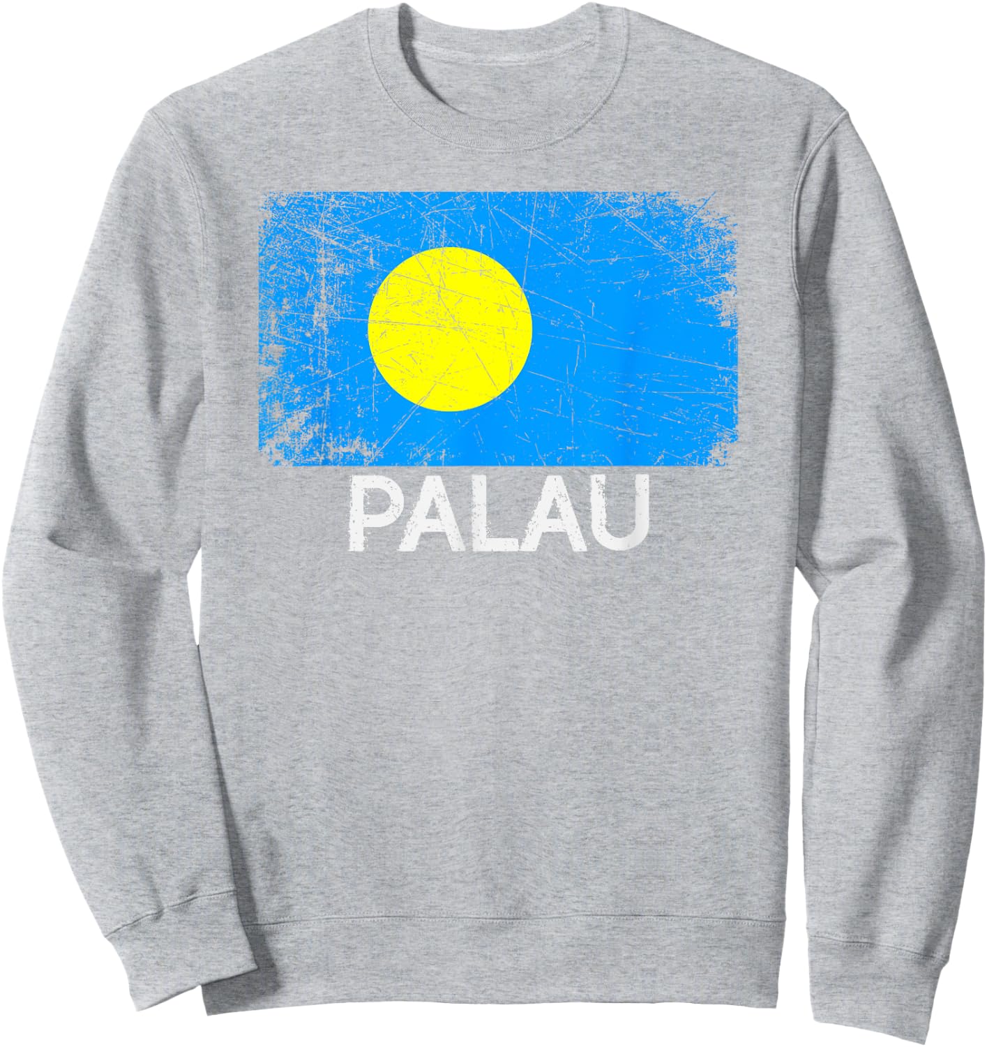 Palauan Flag | Vintage Made In Palau Gift Sweatshirt - Sweatshirt | Ash